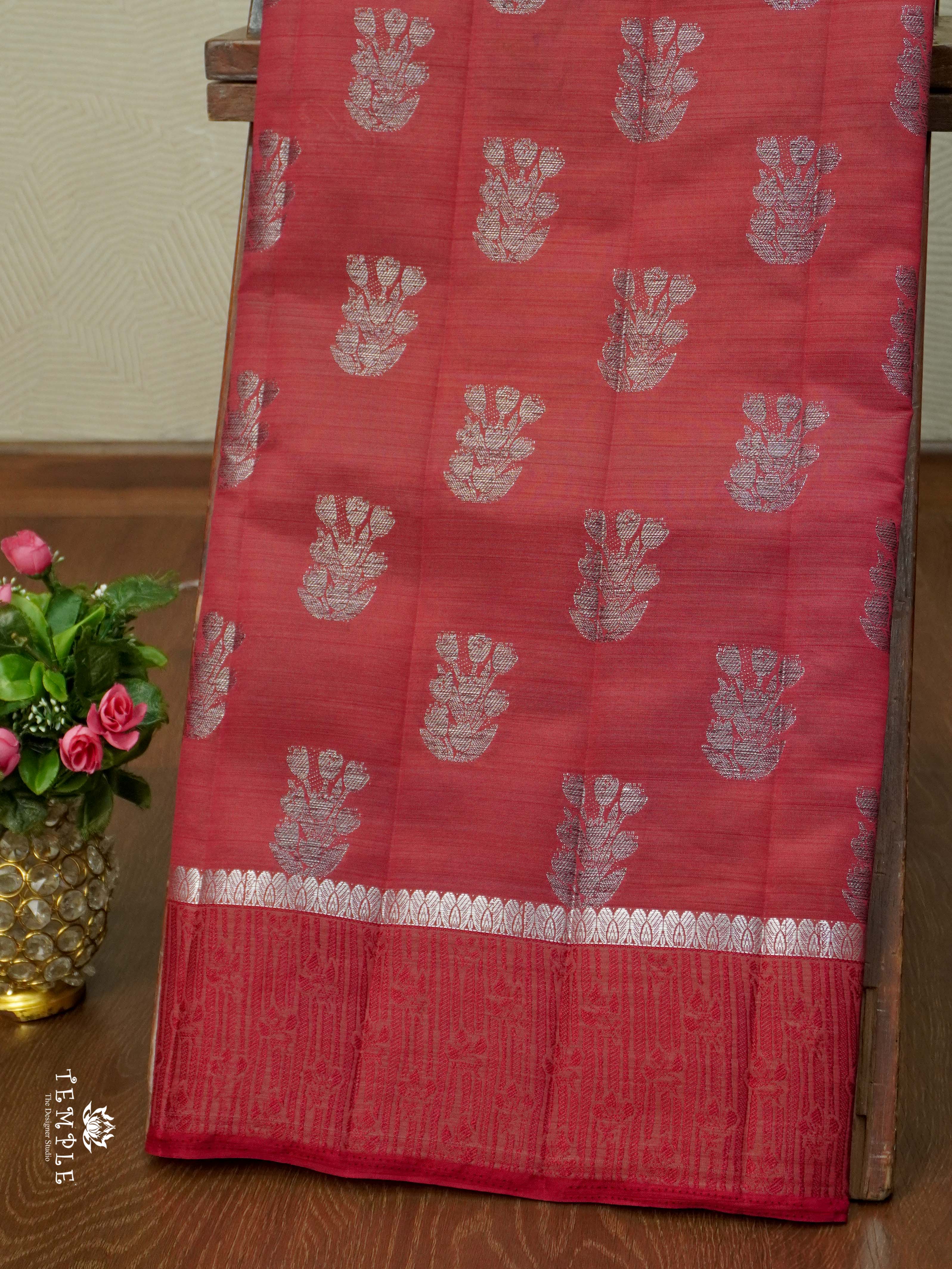Tussar Silk Saree With Satin Border | TTDS2631 | Design 1
