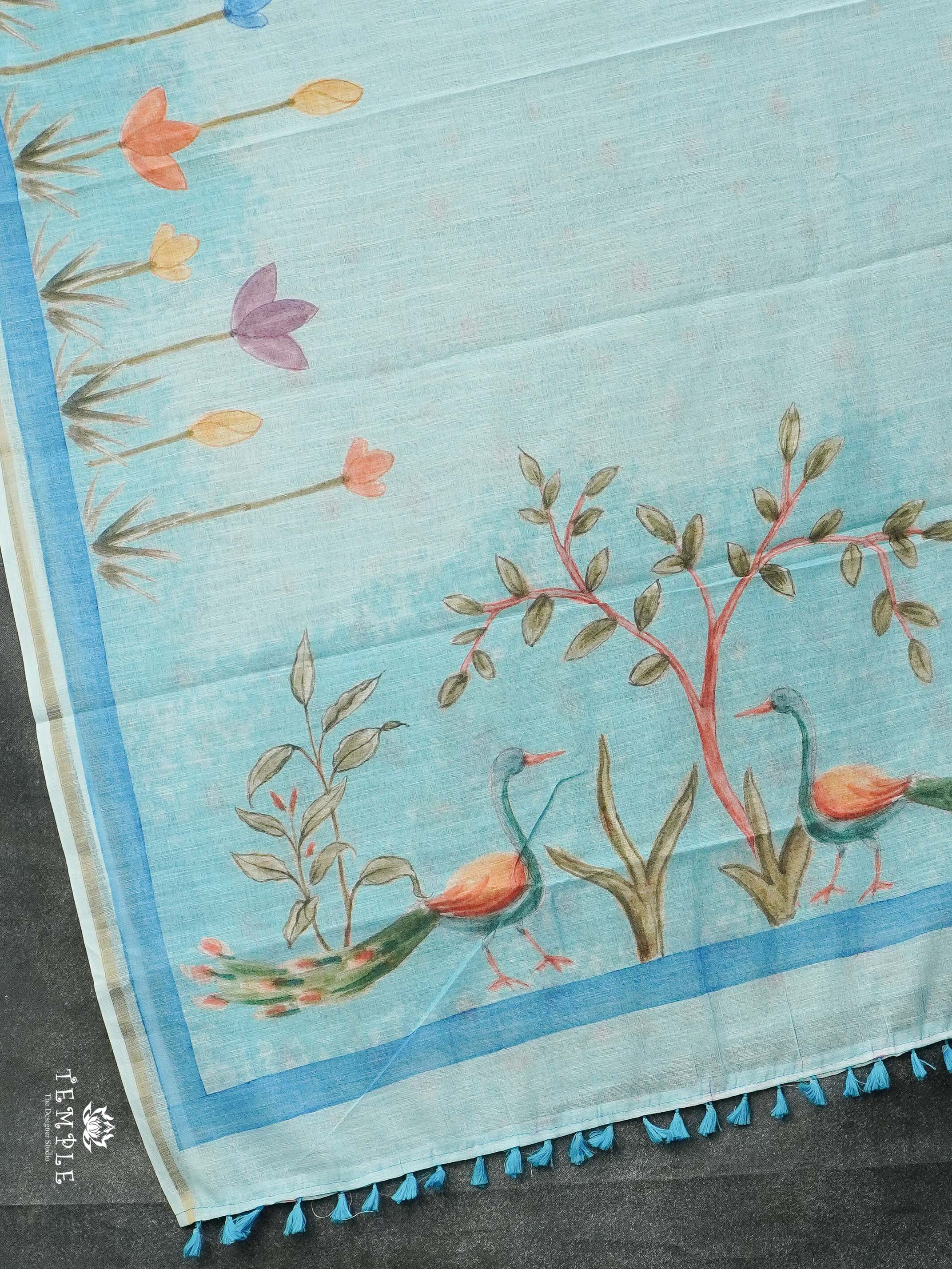 Printed Chanderi Cotton Saree | TTDS2131