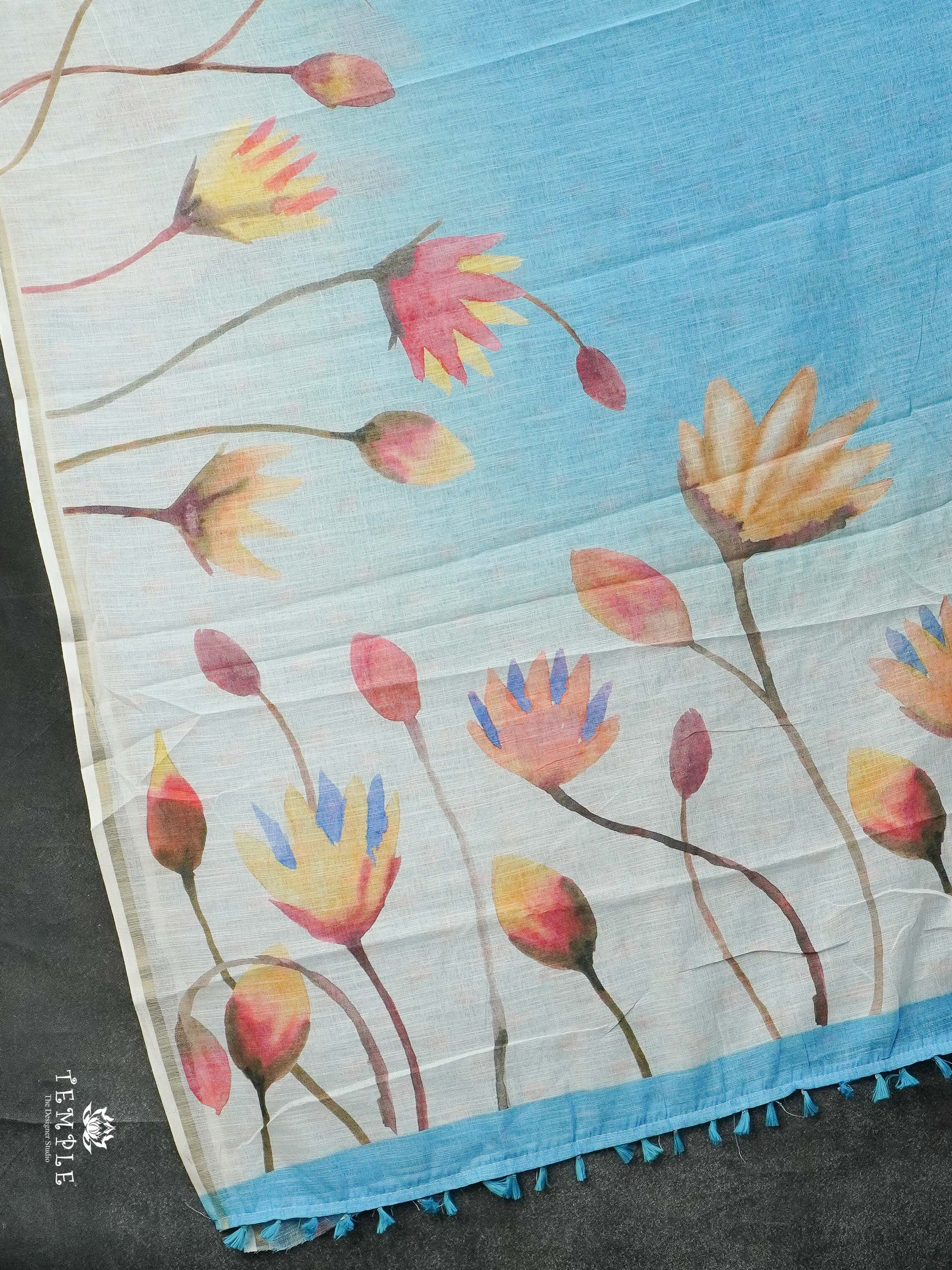 Printed Chanderi Cotton Saree | TTDS2132