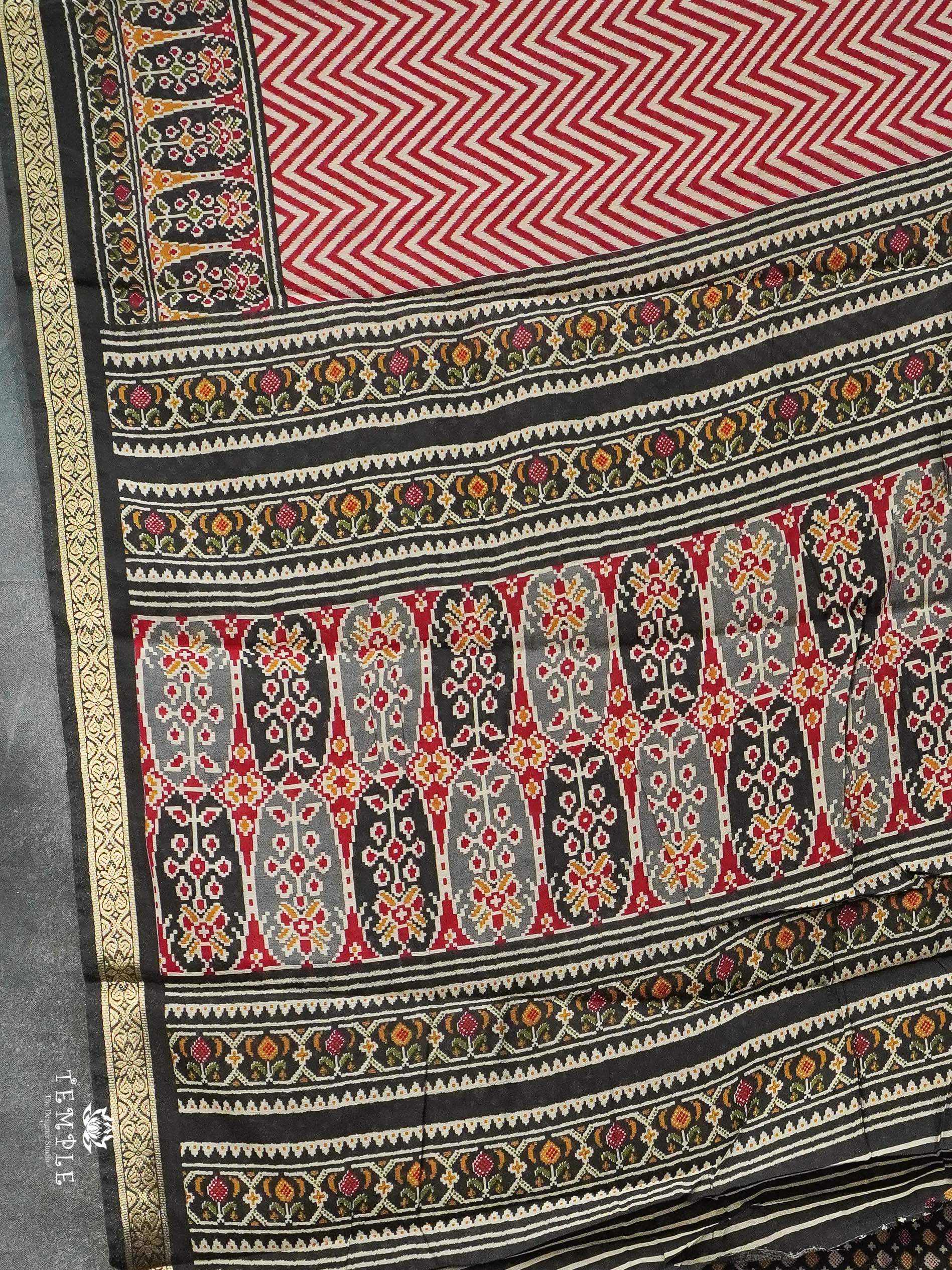 Leheriya Pattern Chanderi Cotton Saree(Red) | TTDS2120