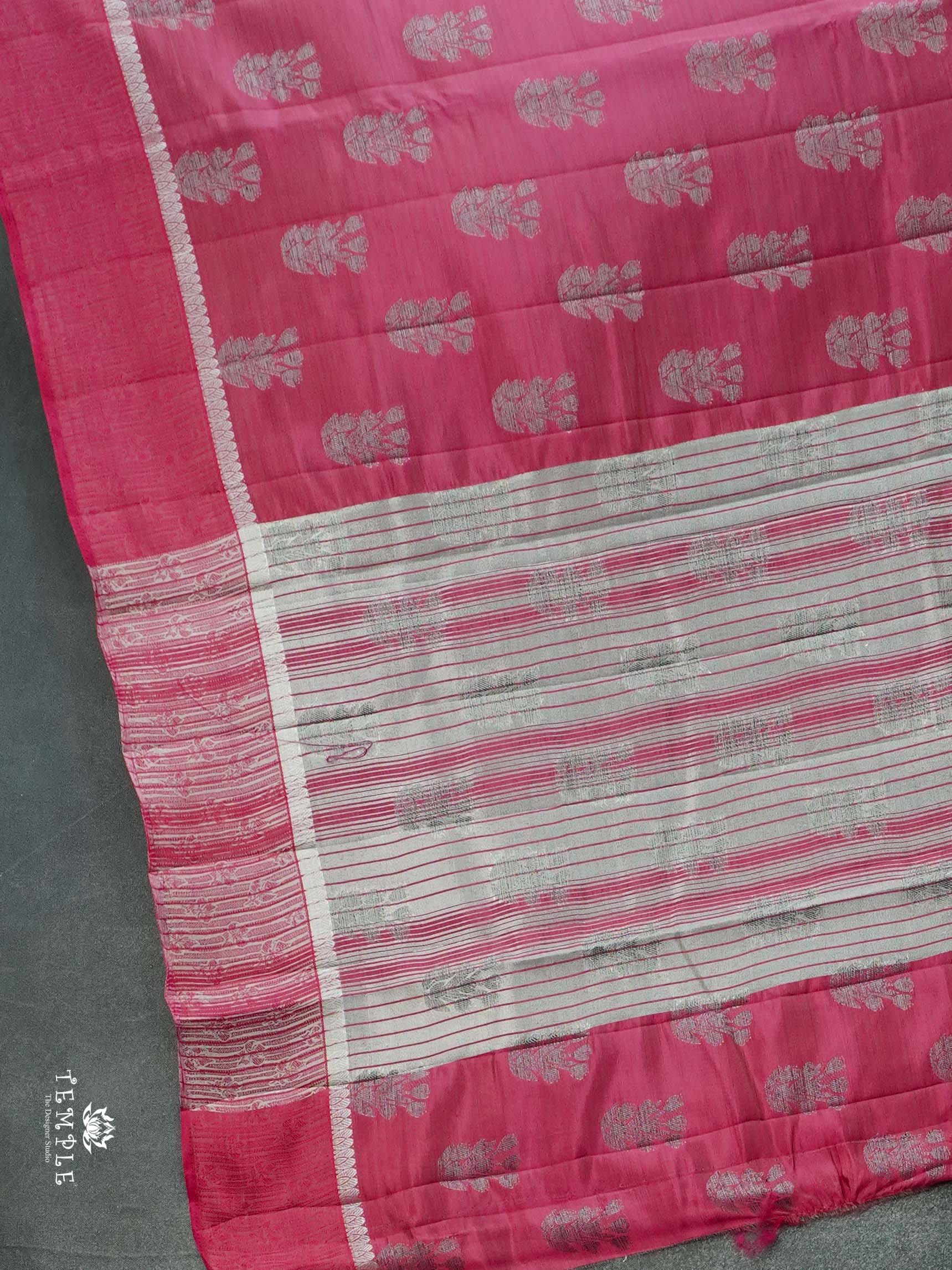 Tussar Silk Saree With Satin Border | TTDS2631 | Design 1