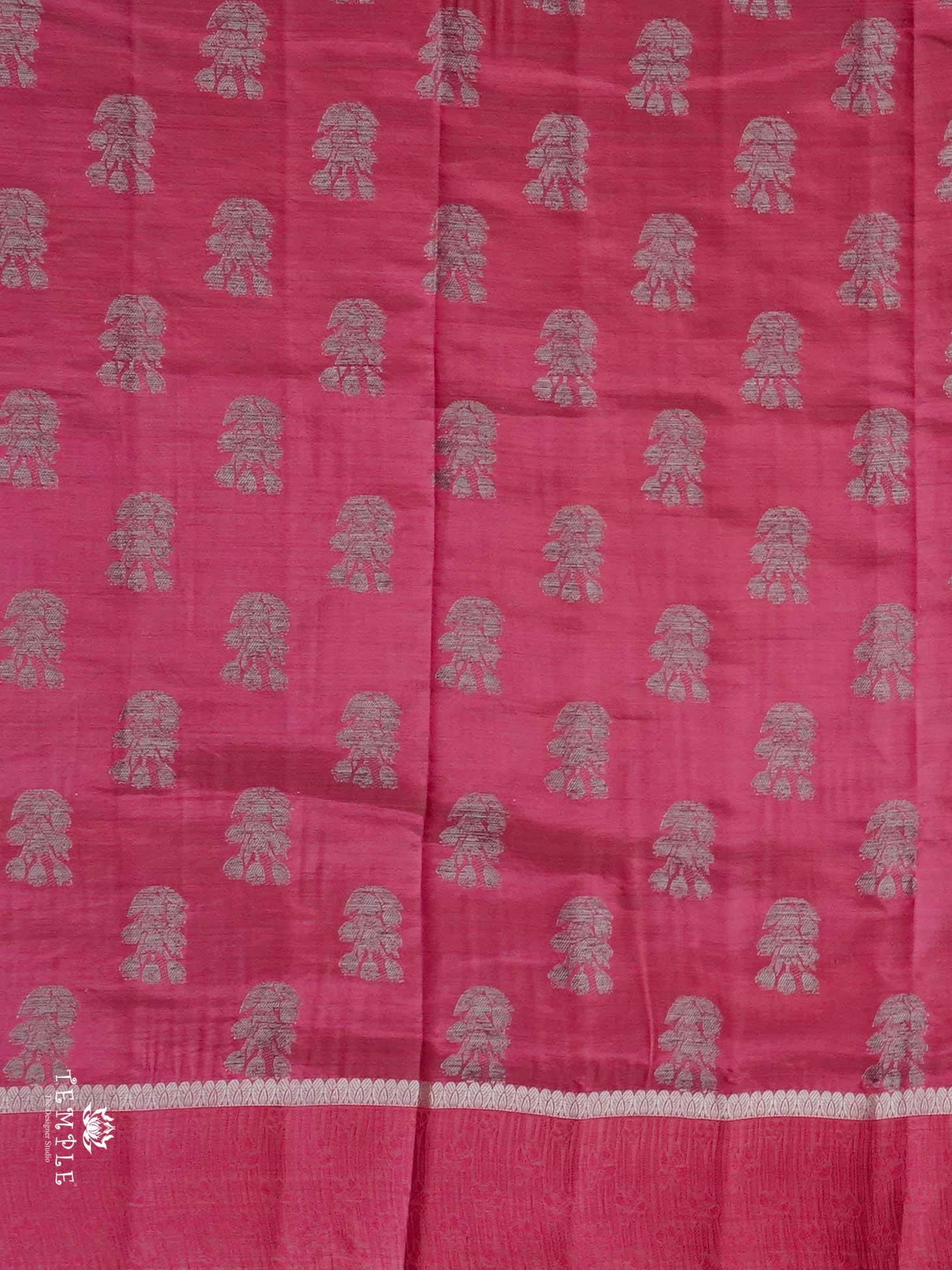 Tussar Silk Saree With Satin Border | TTDS2631 | Design 1