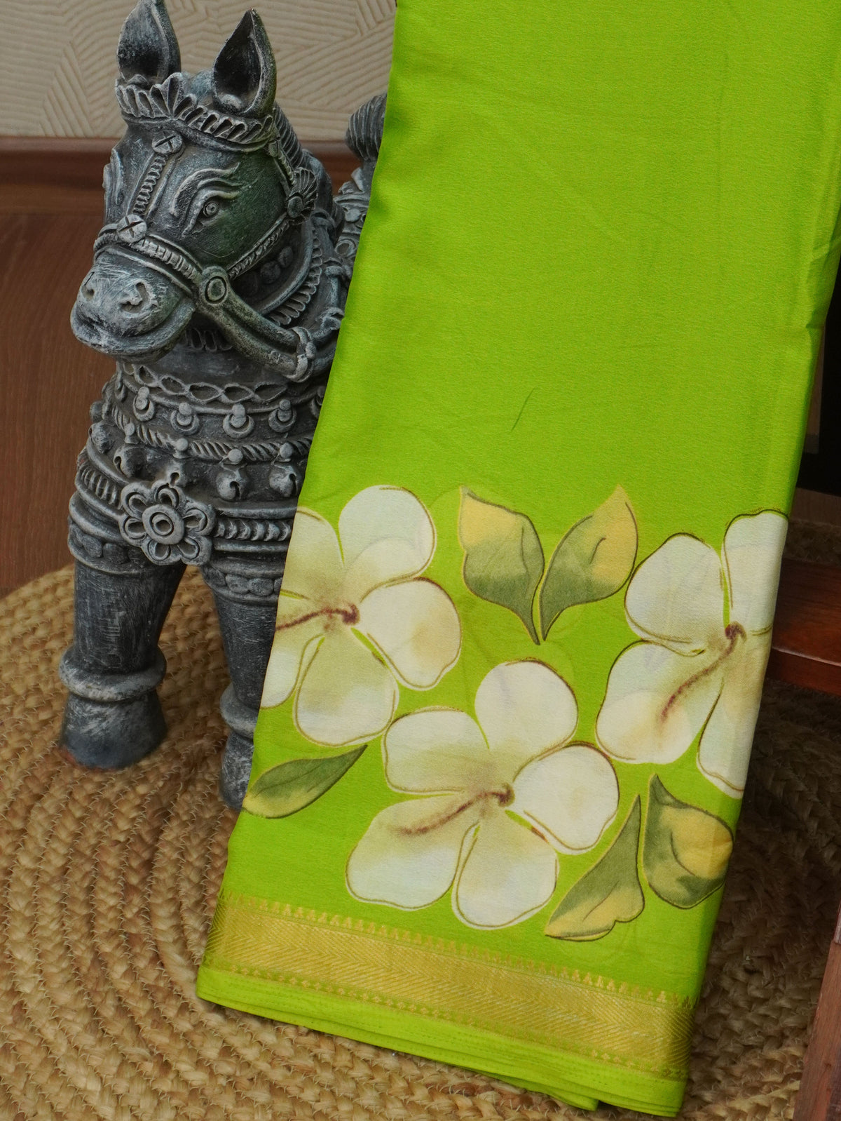 Semi Mysore Crepe Saree | TTDS3541