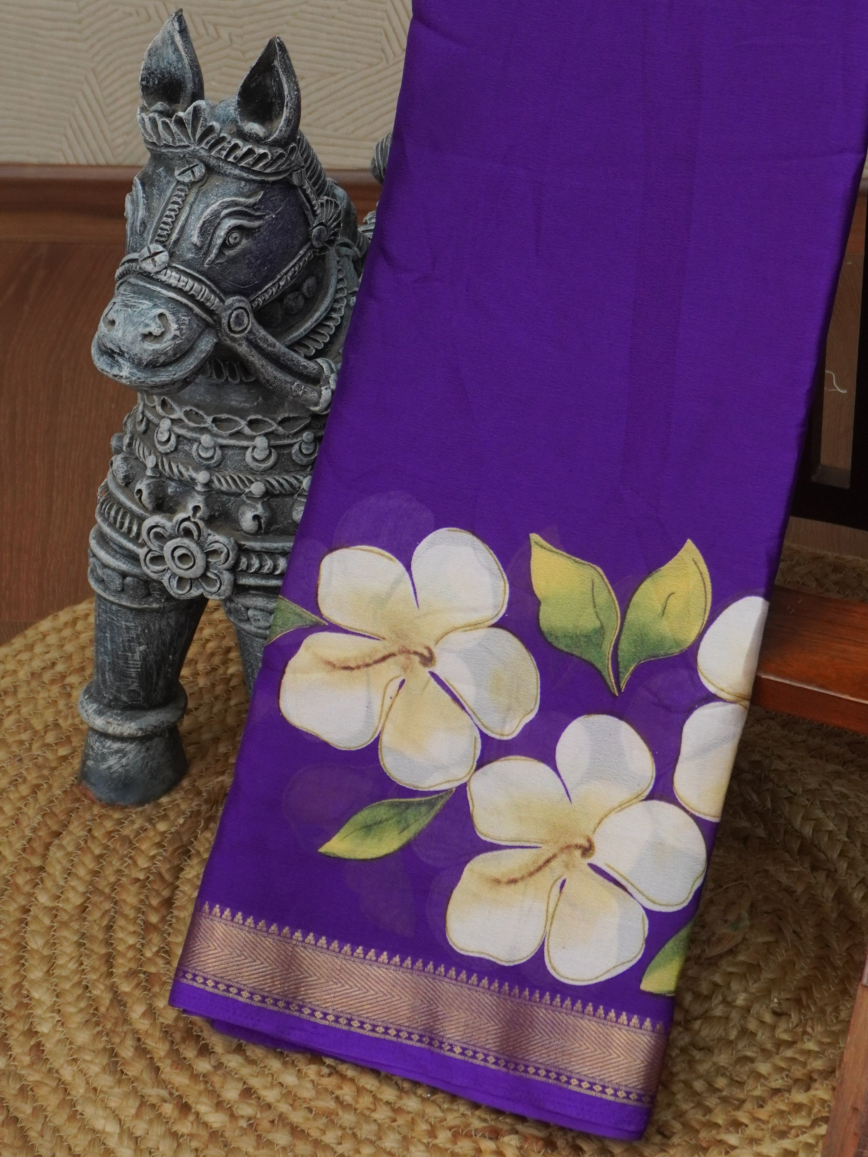 Semi Mysore Crepe Saree | TTDS3541