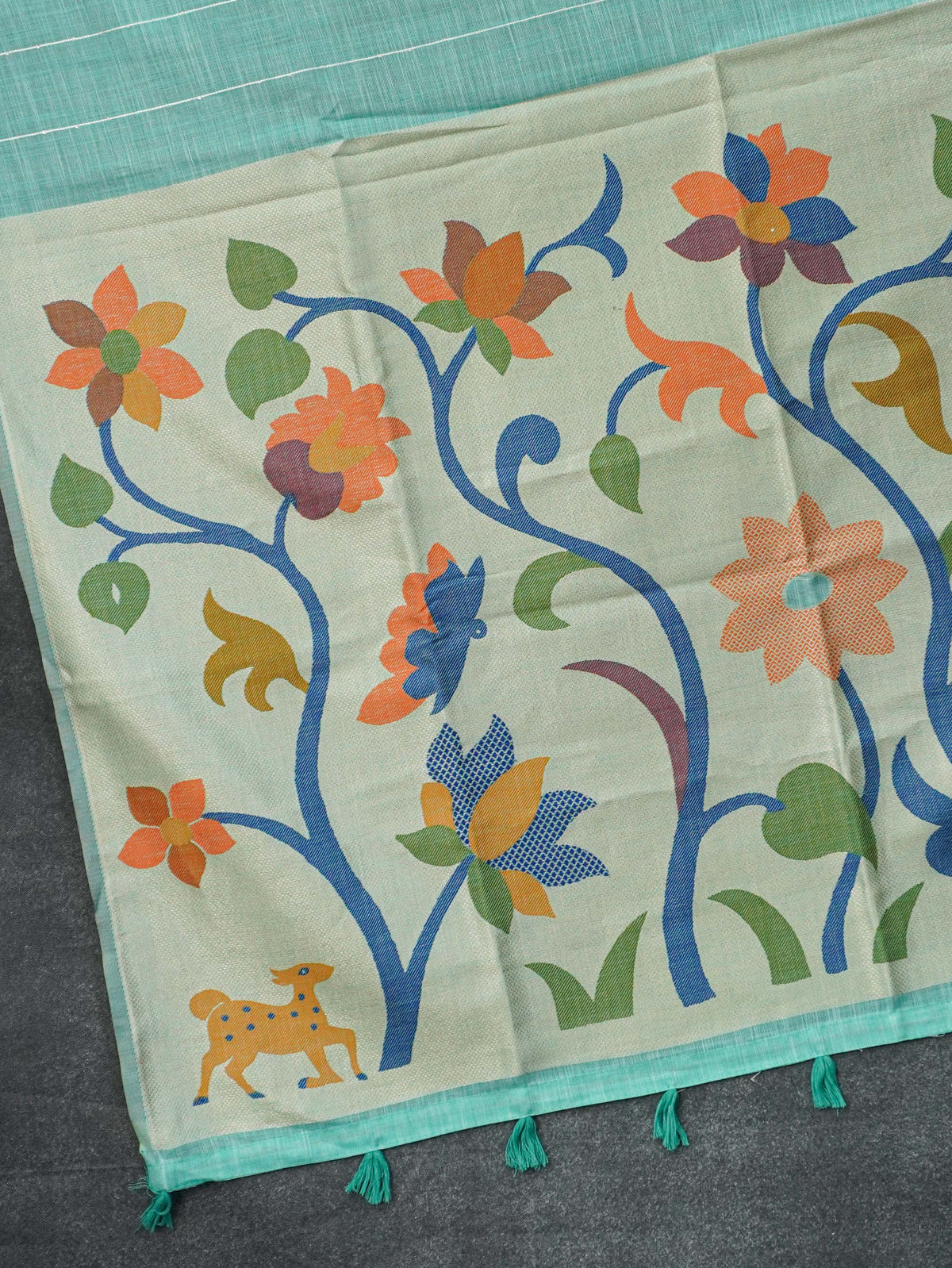 Linen Cotton Saree | TTDS3538