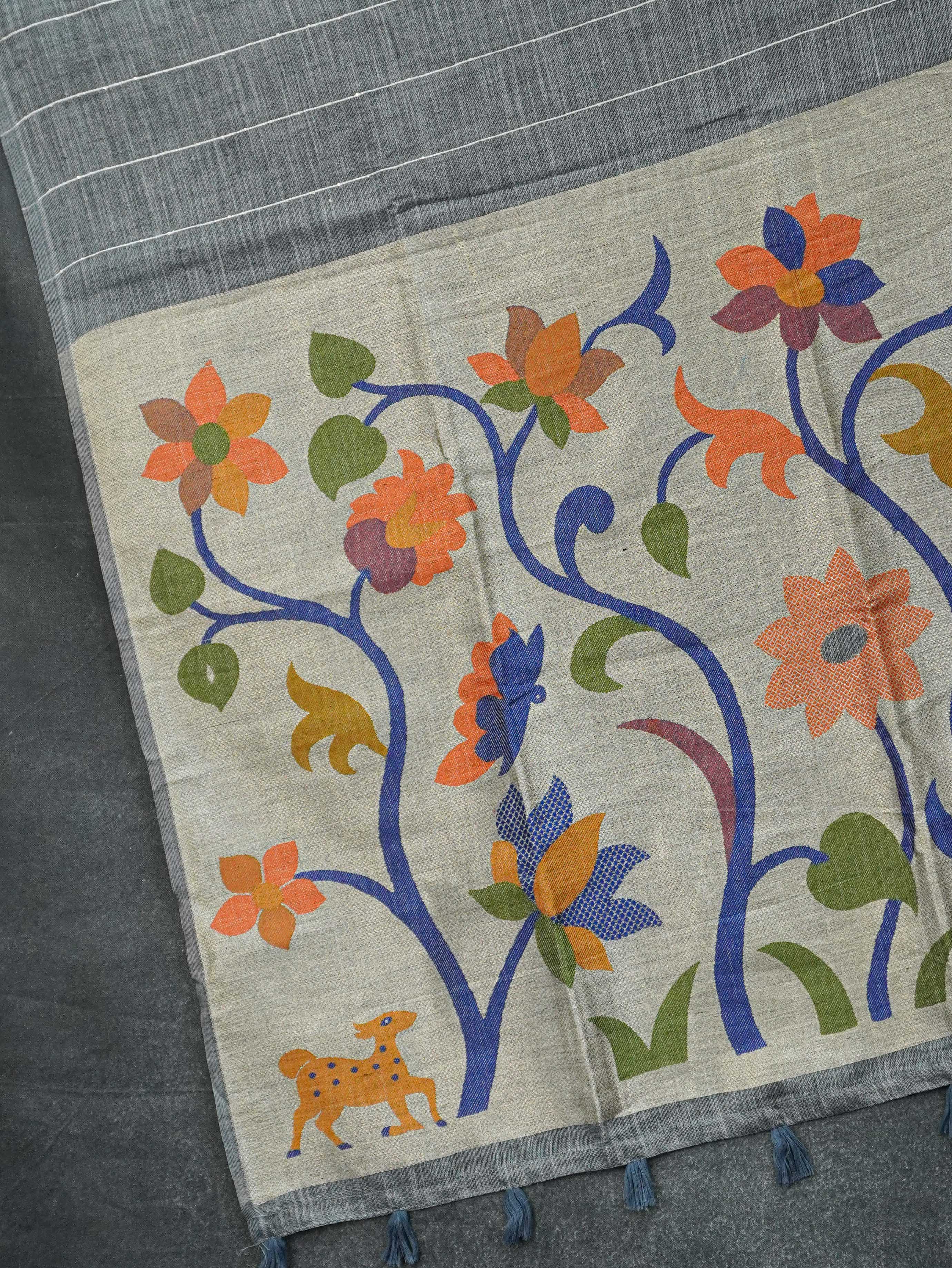 Linen Cotton Saree | TTDS3538