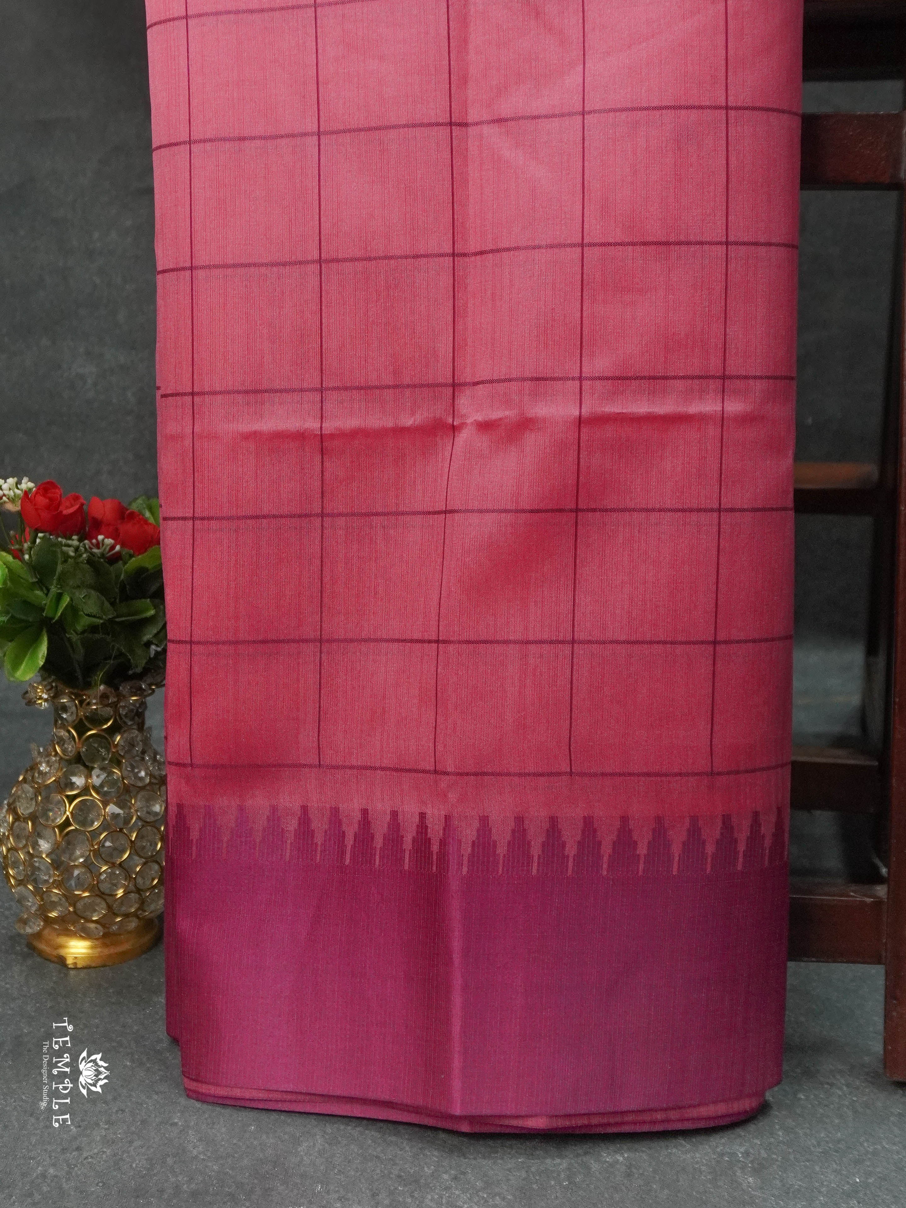 Raw Silk Saree With Contrast Border | TTDS1669