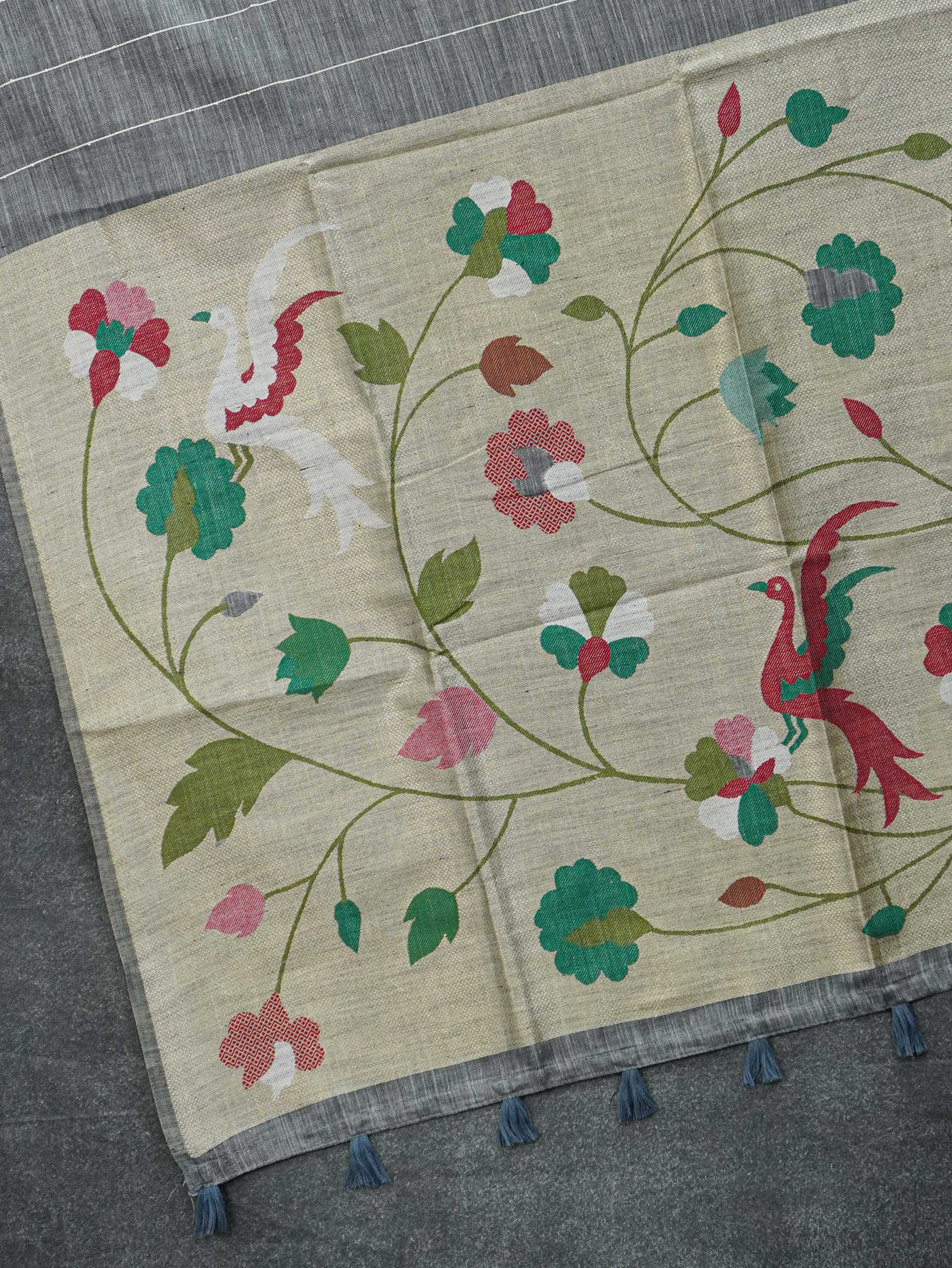 Linen Cotton Saree | TTDS3539