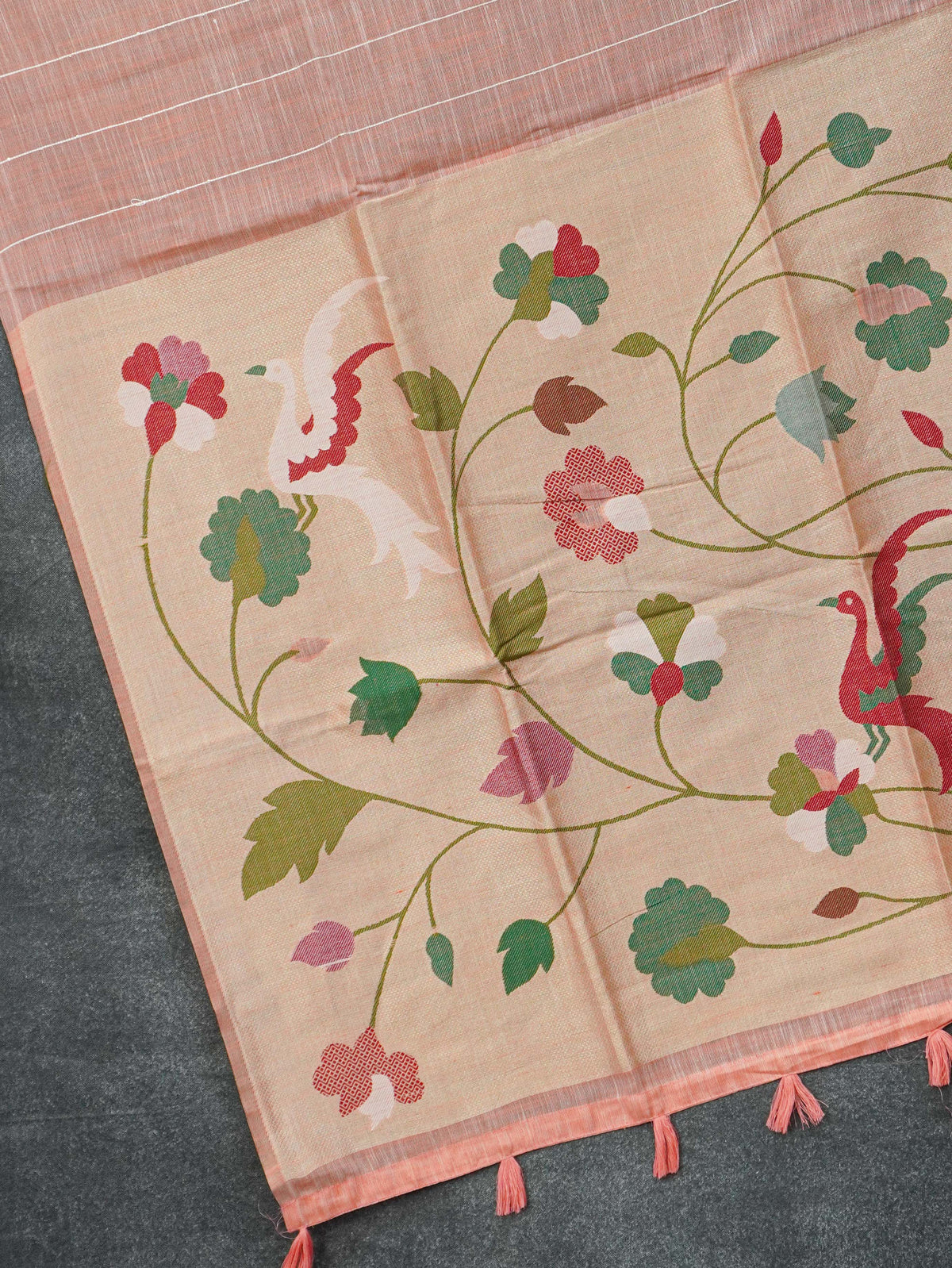 Linen Cotton Saree | TTDS3539