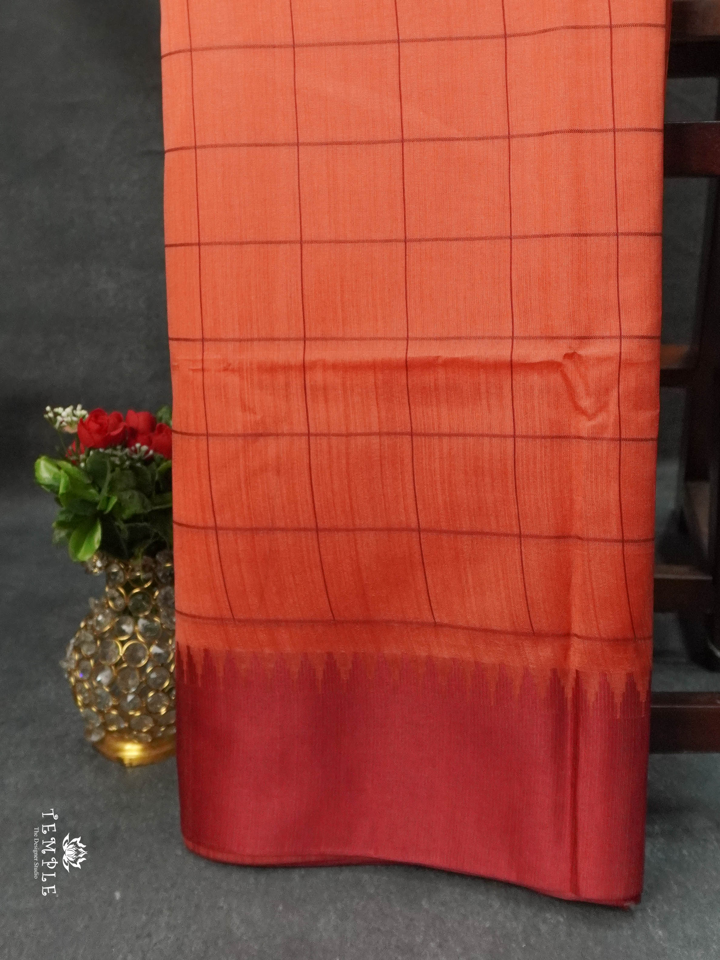 Raw Silk Saree With Contrast Border | TTDS1669