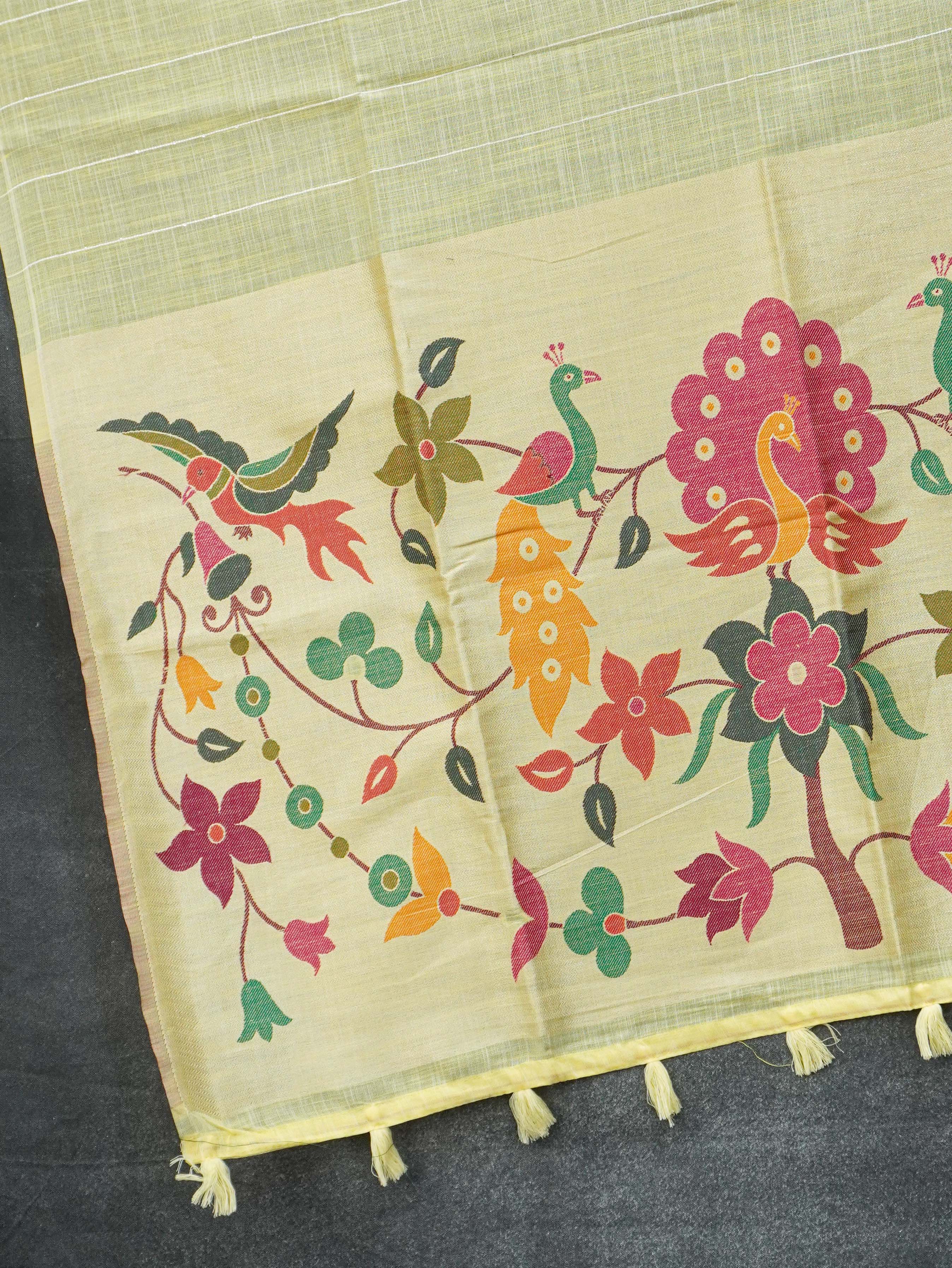 Linen Cotton Saree | TTDS3540
