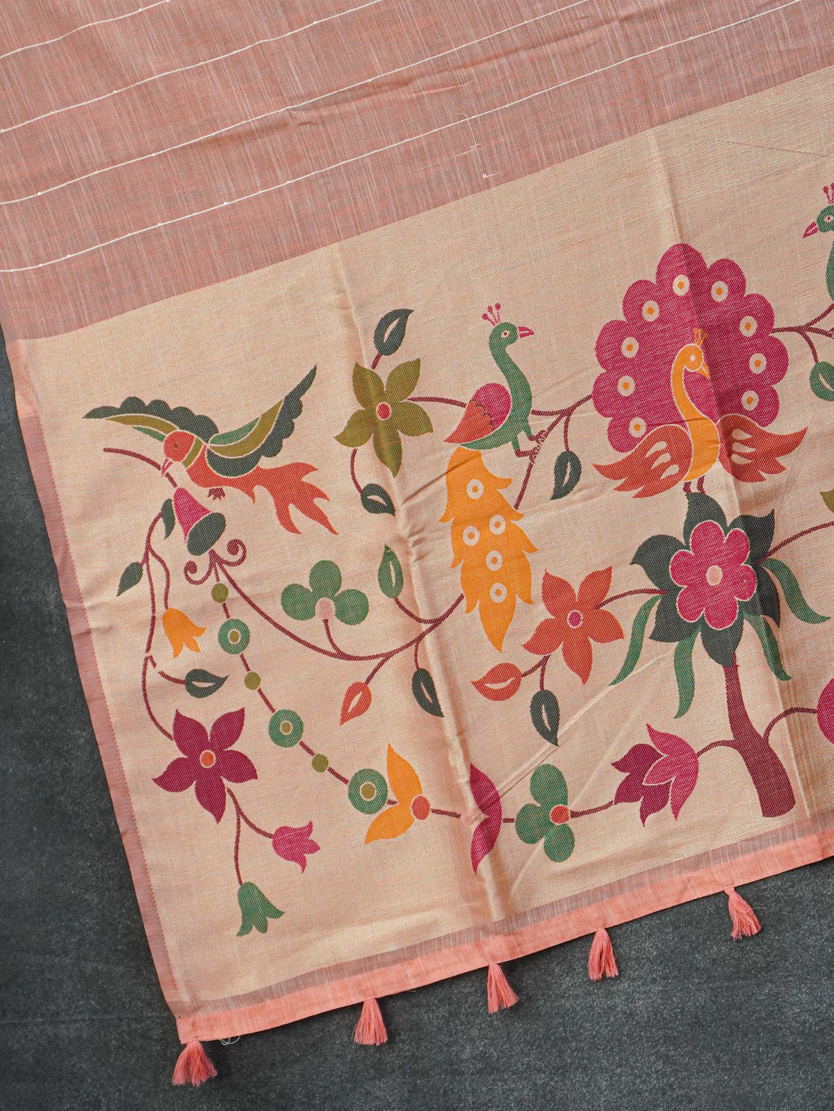 Linen Cotton Saree | TTDS3540