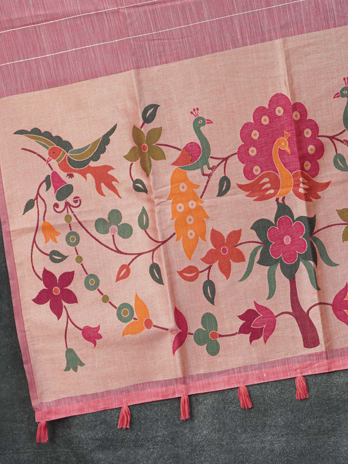 Linen Cotton Saree | TTDS3540