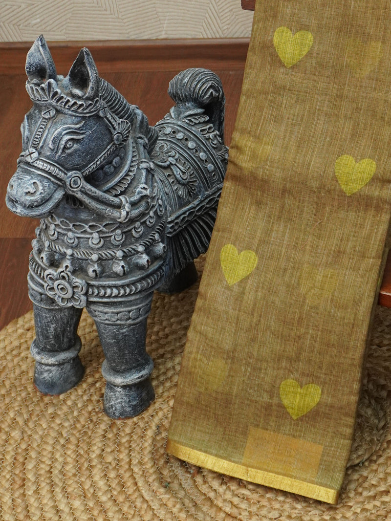 Jute Cotton Saree | TTDS3559
