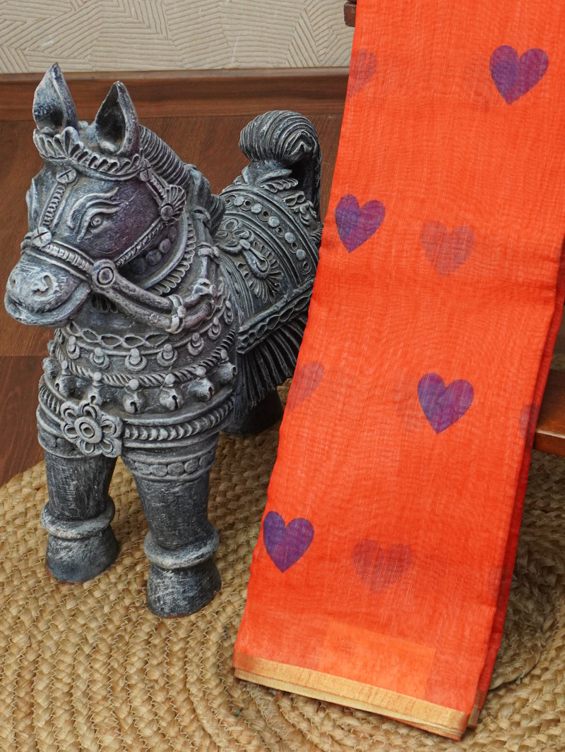 Jute Cotton Saree | TTDS3559