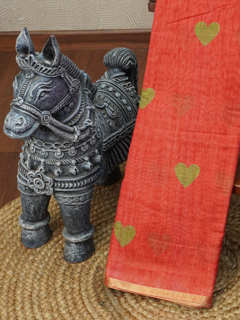 Jute Cotton Saree | TTDS3559