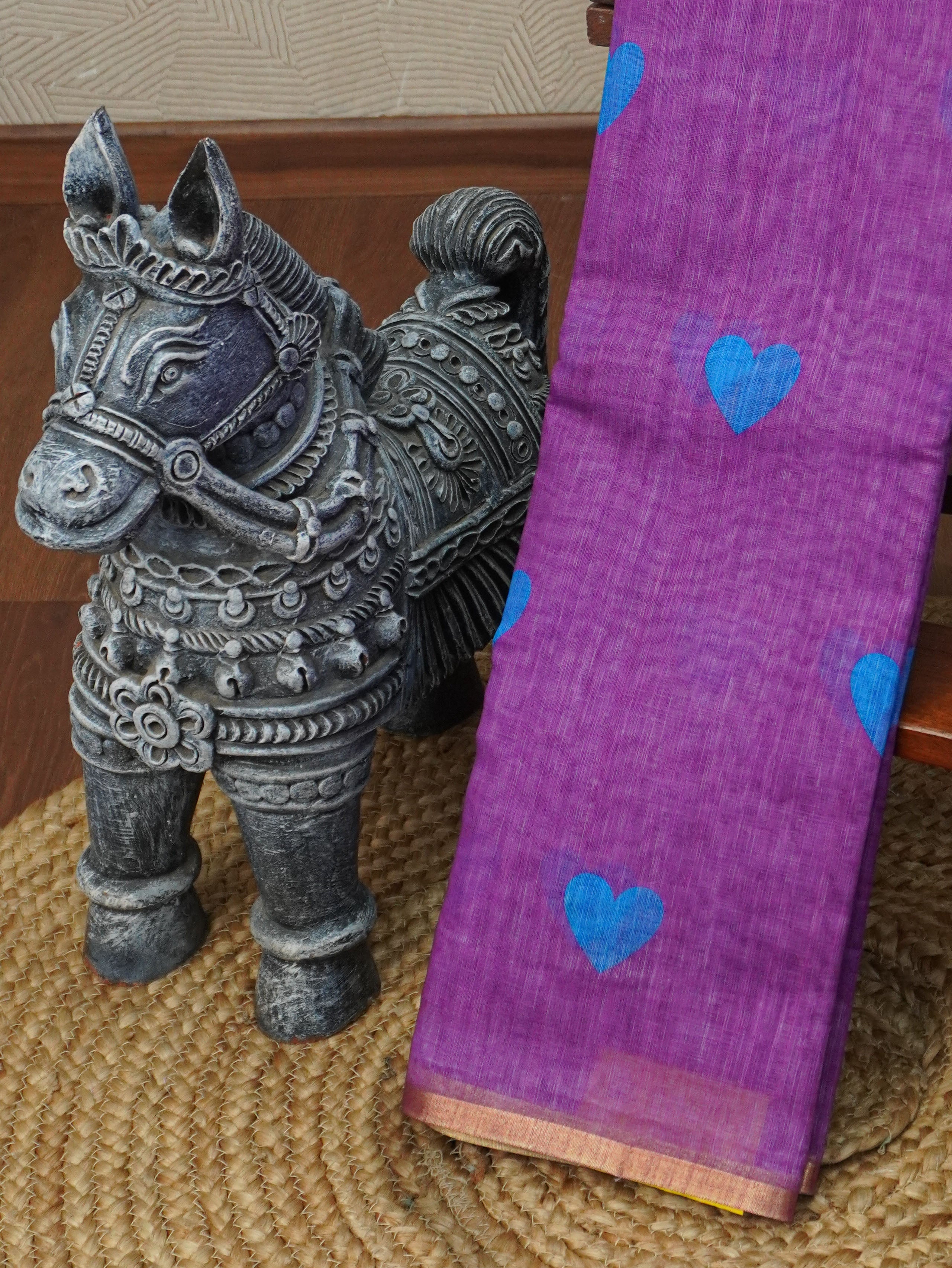 Jute Cotton Saree | TTDS3559