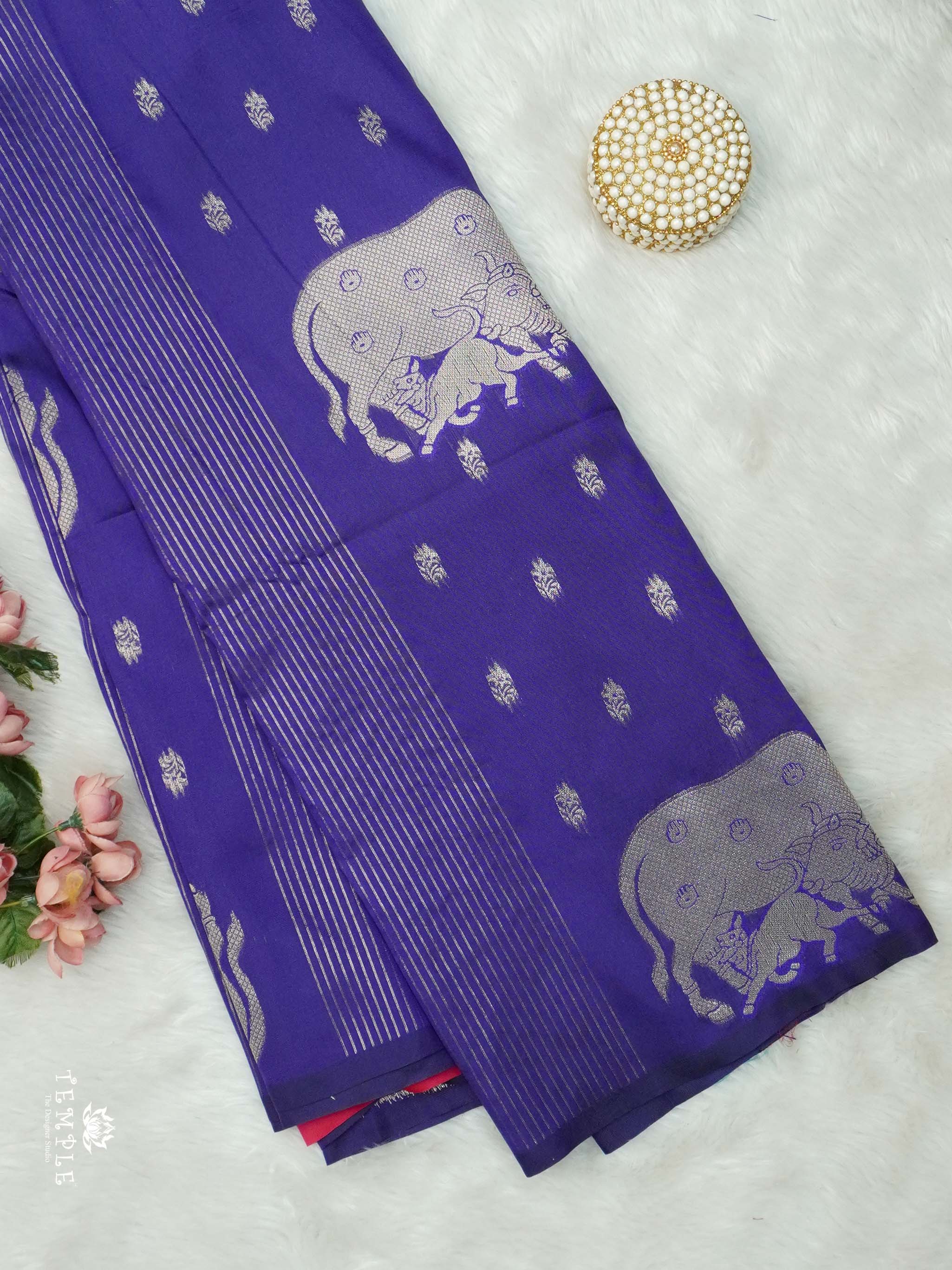 Semi Soft Silk Saree With Pichwai Motifs | TTDS2649