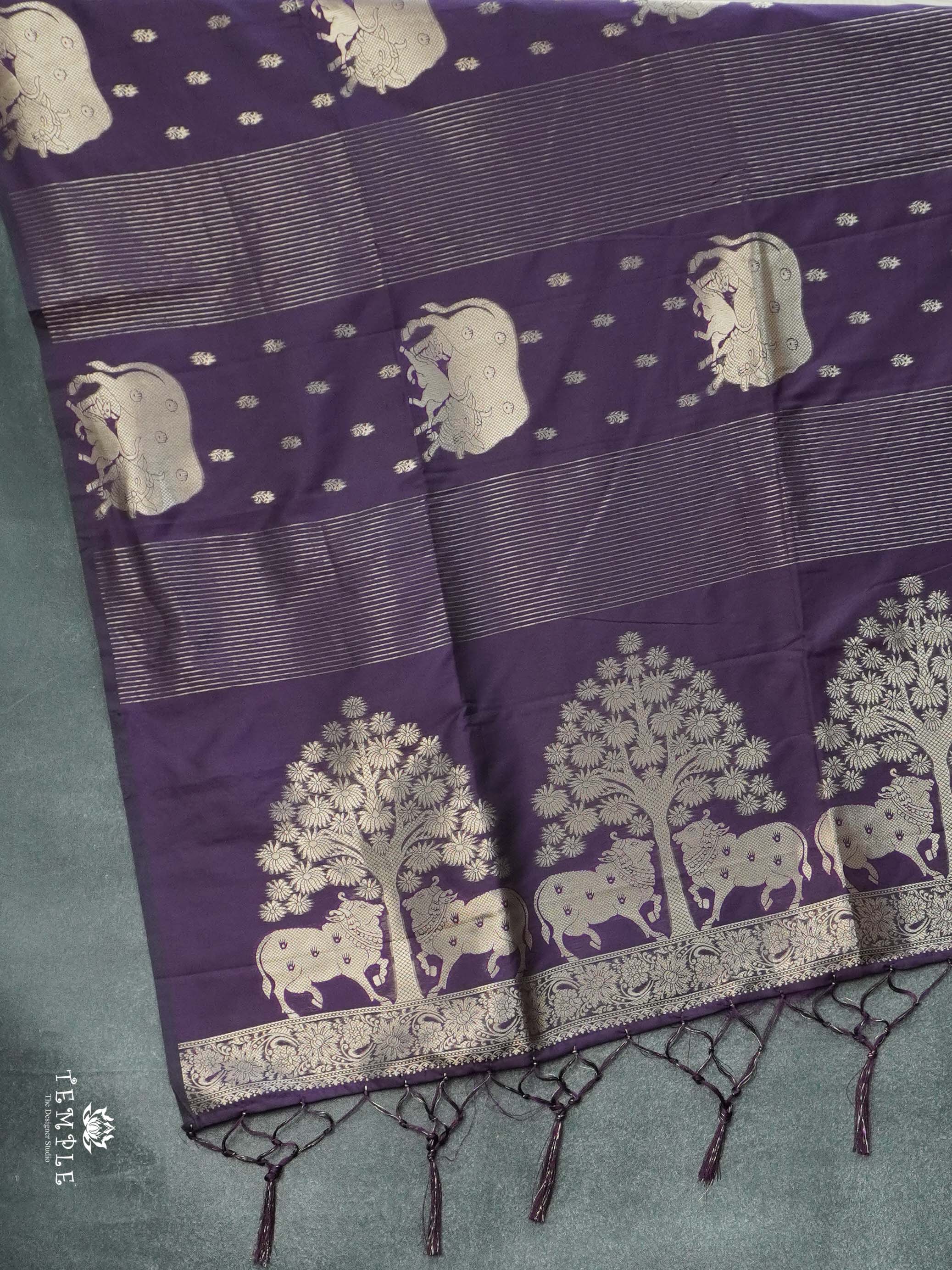 Semi Soft Silk Saree With Pichwai Motifs | TTDS2649