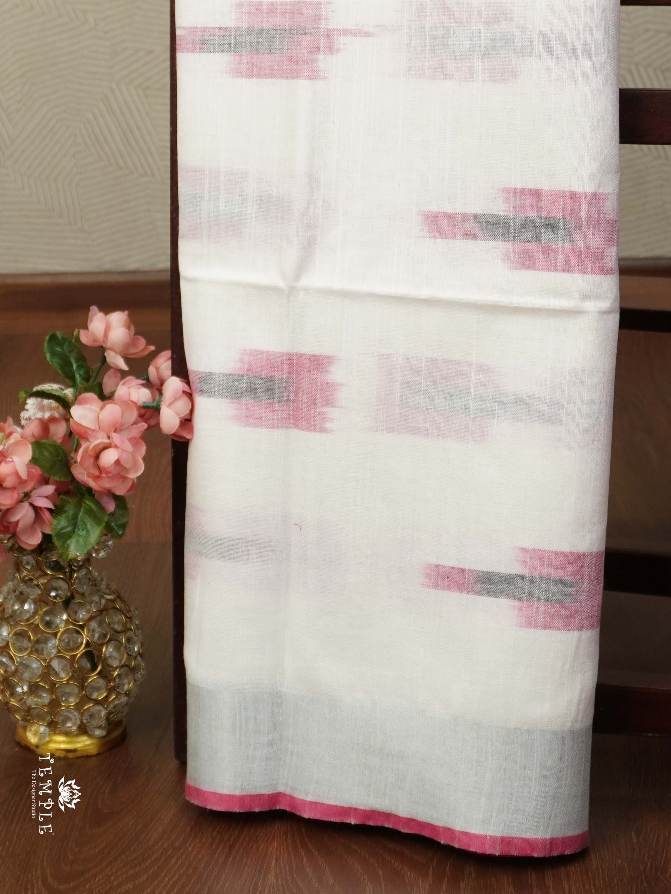 Ikkat Linen Cotton Saree | TTDS2135