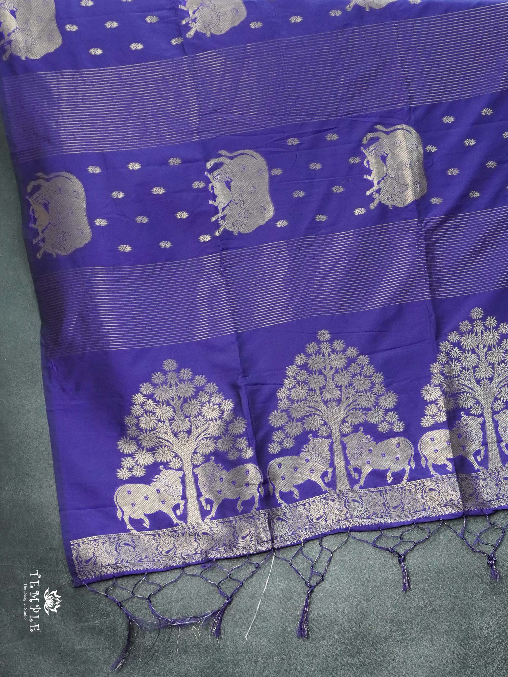 Semi Soft Silk Saree With Pichwai Motifs | TTDS2649