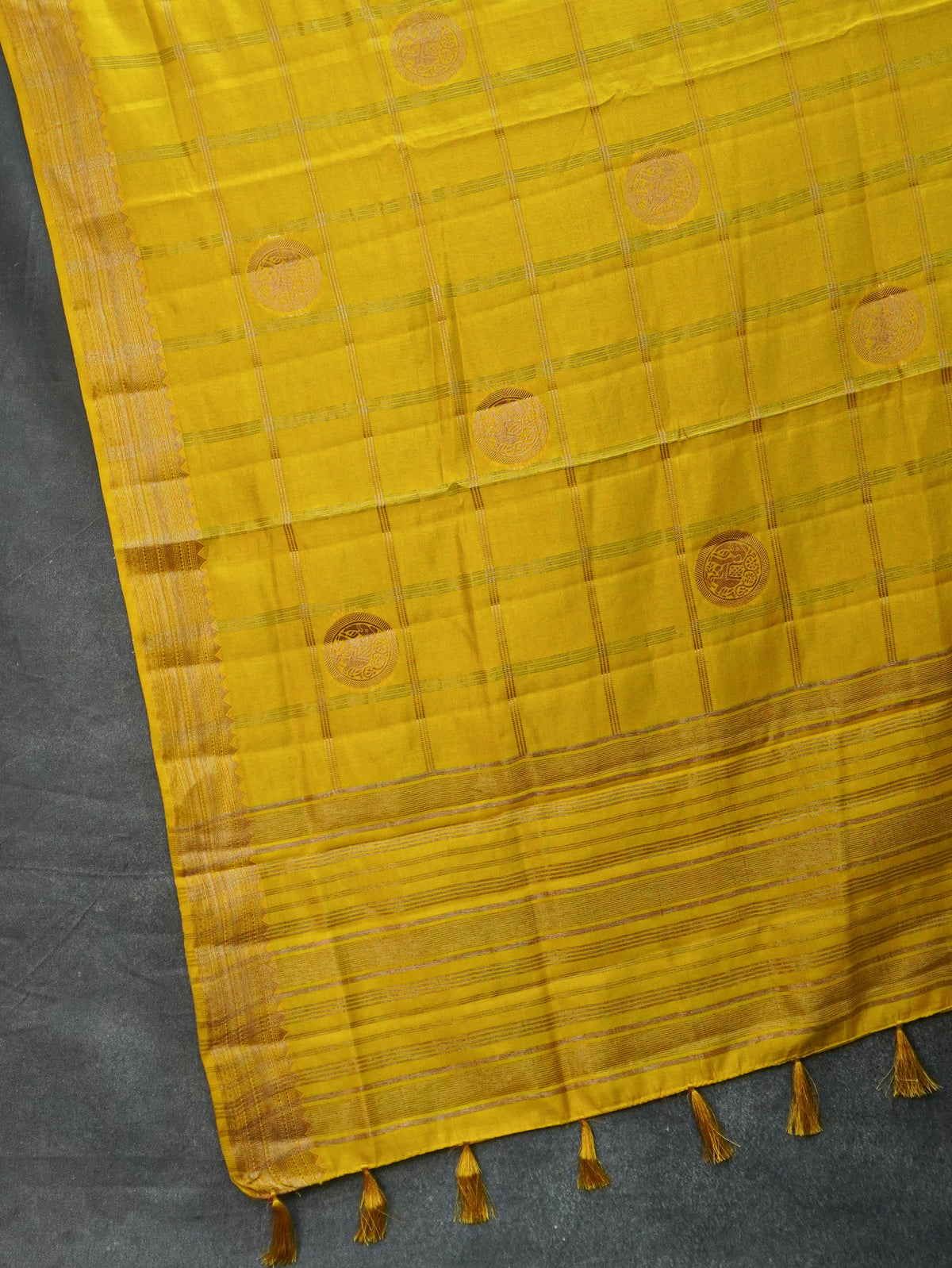 Vintage Kanchipuram Sarees(Yellow) | TTDS2933