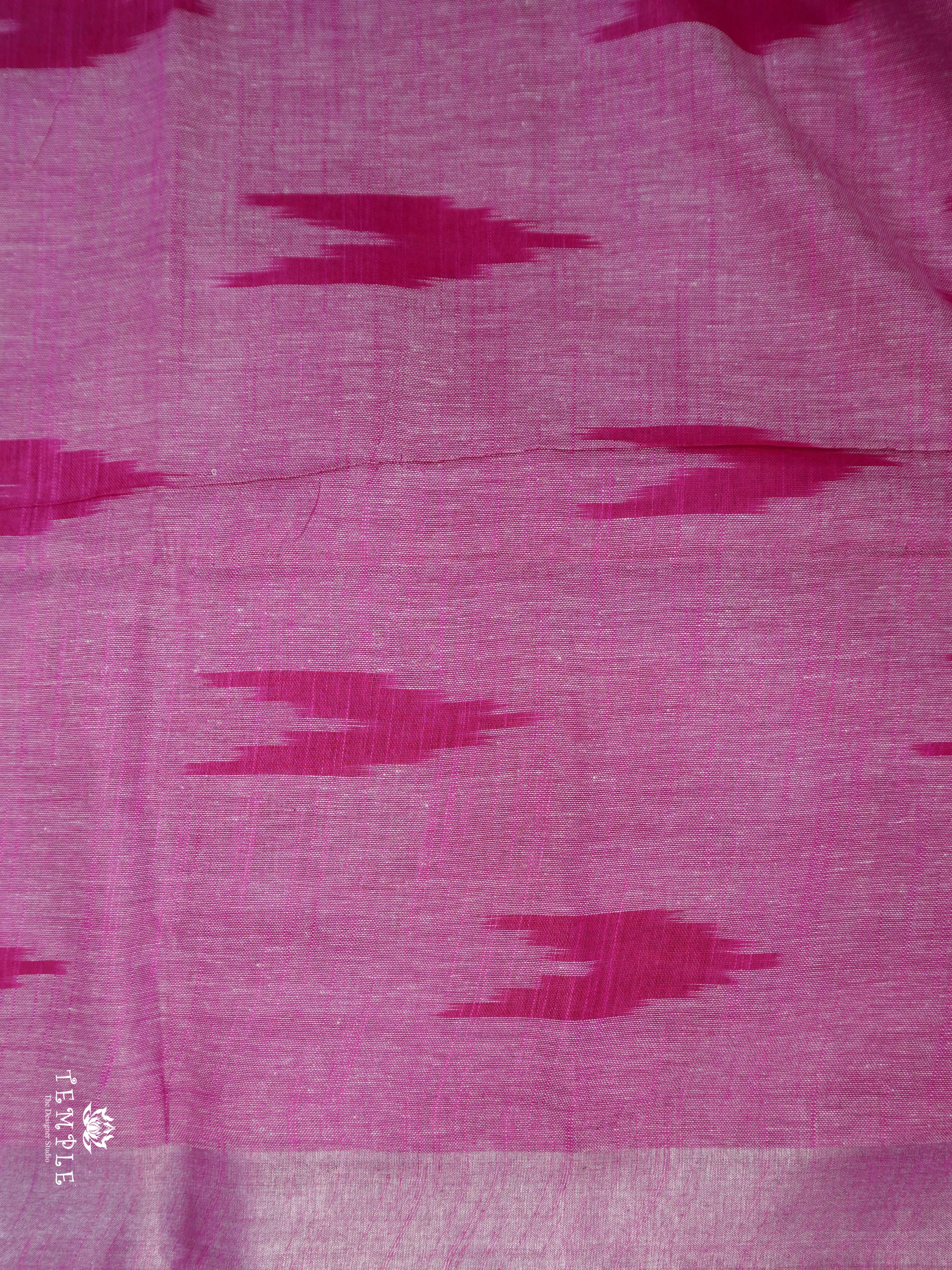 Ikkat Linen Cotton Saree | TTDS2135