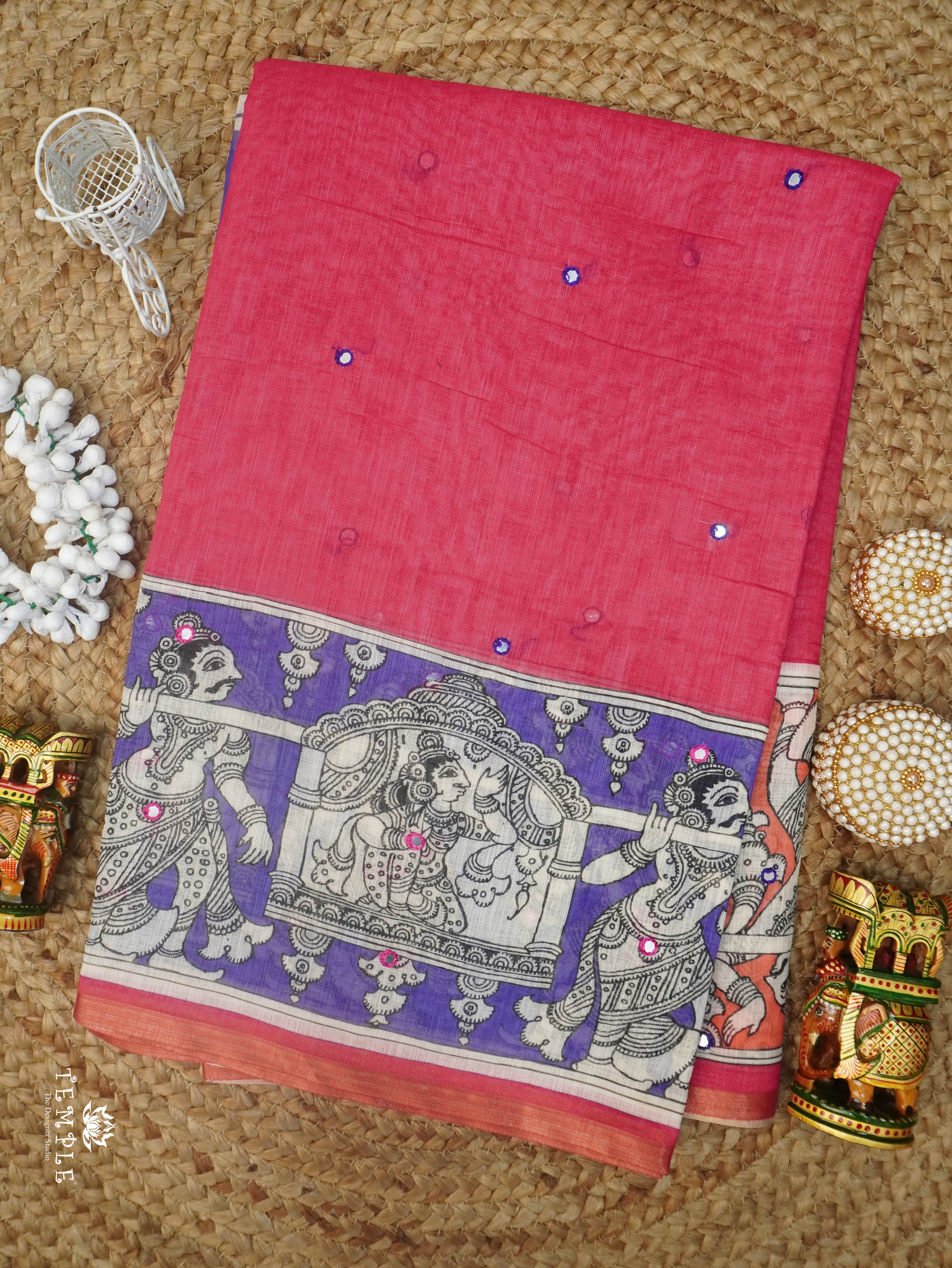 Linen Cotton Saree | TTDS3143