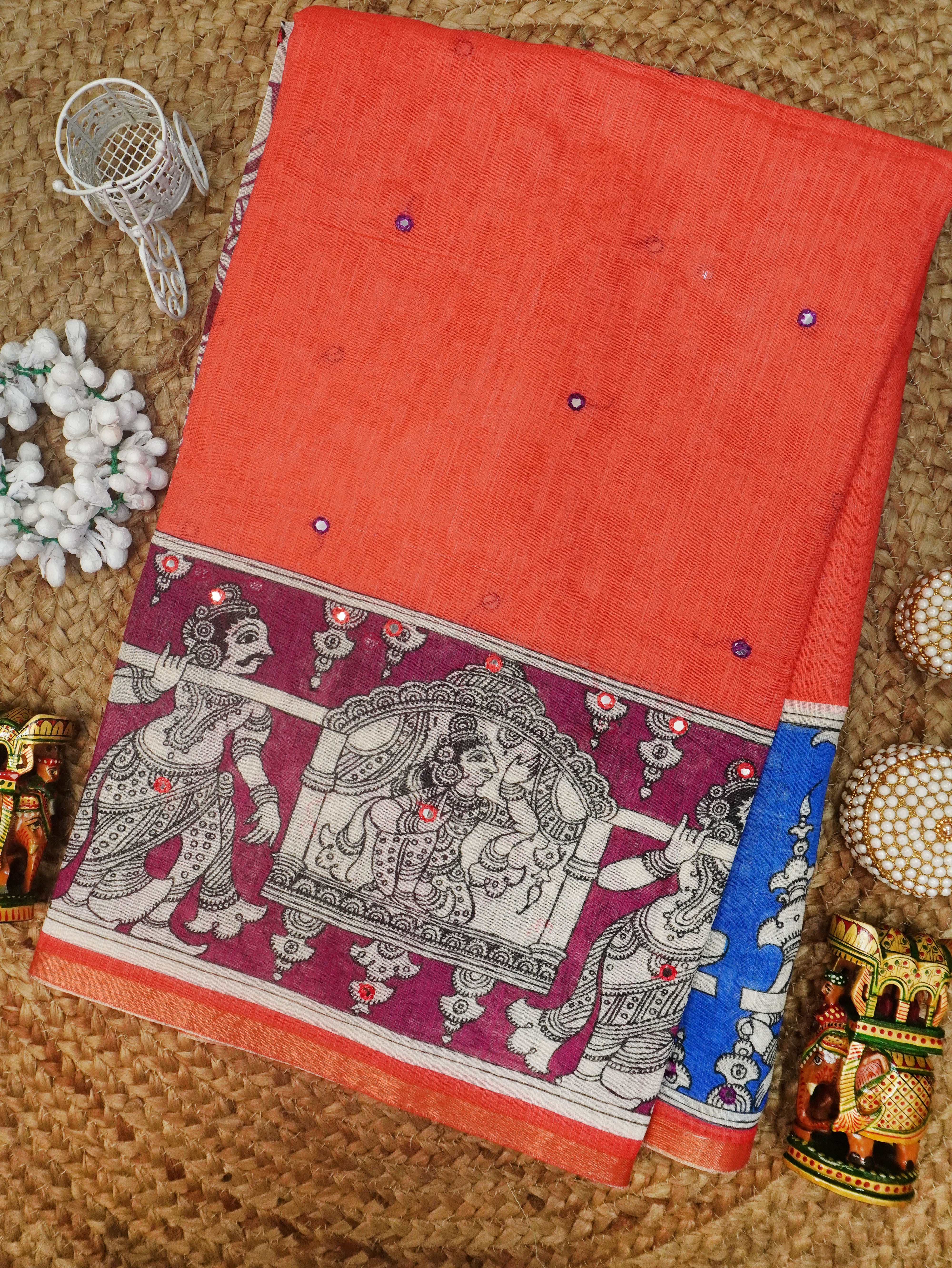 Linen Cotton Saree | TTDS3143