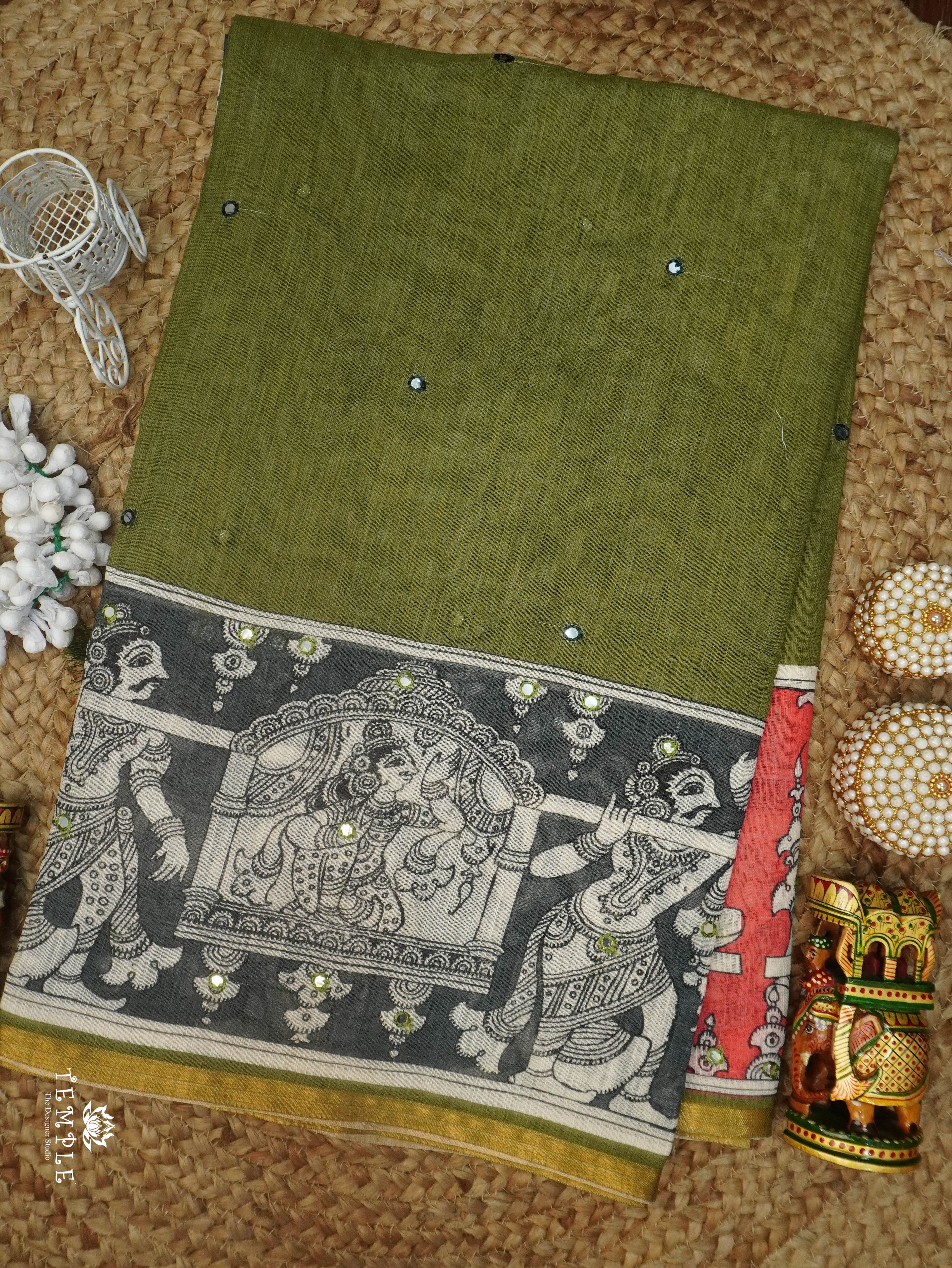 Linen Cotton Saree | TTDS3143