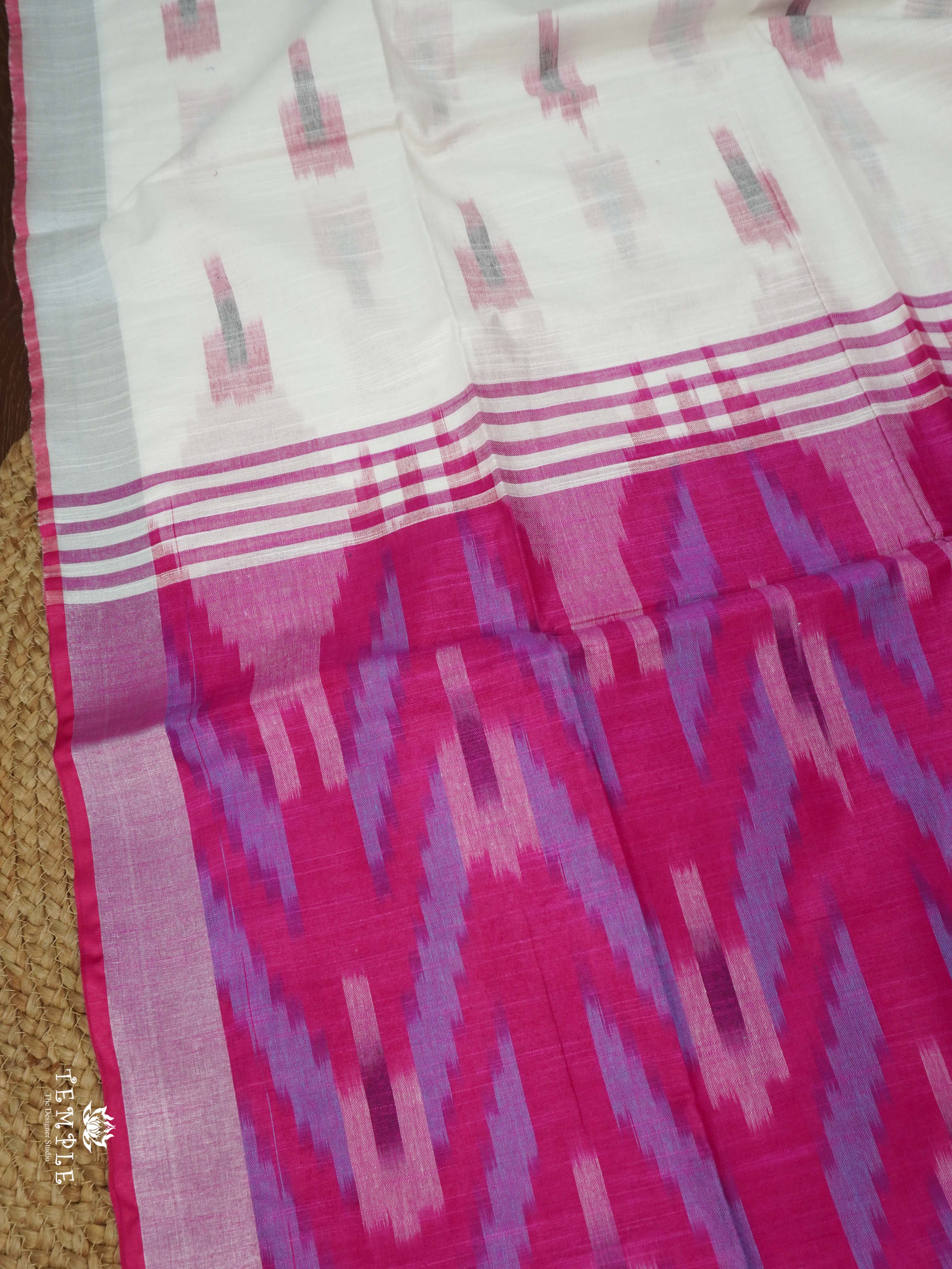 Ikkat Linen Cotton Saree | TTDS2135