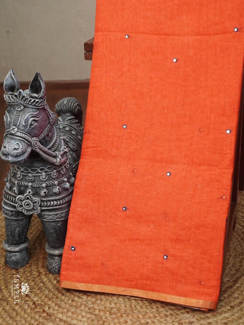 Linen Cotton Saree | TTDS3142