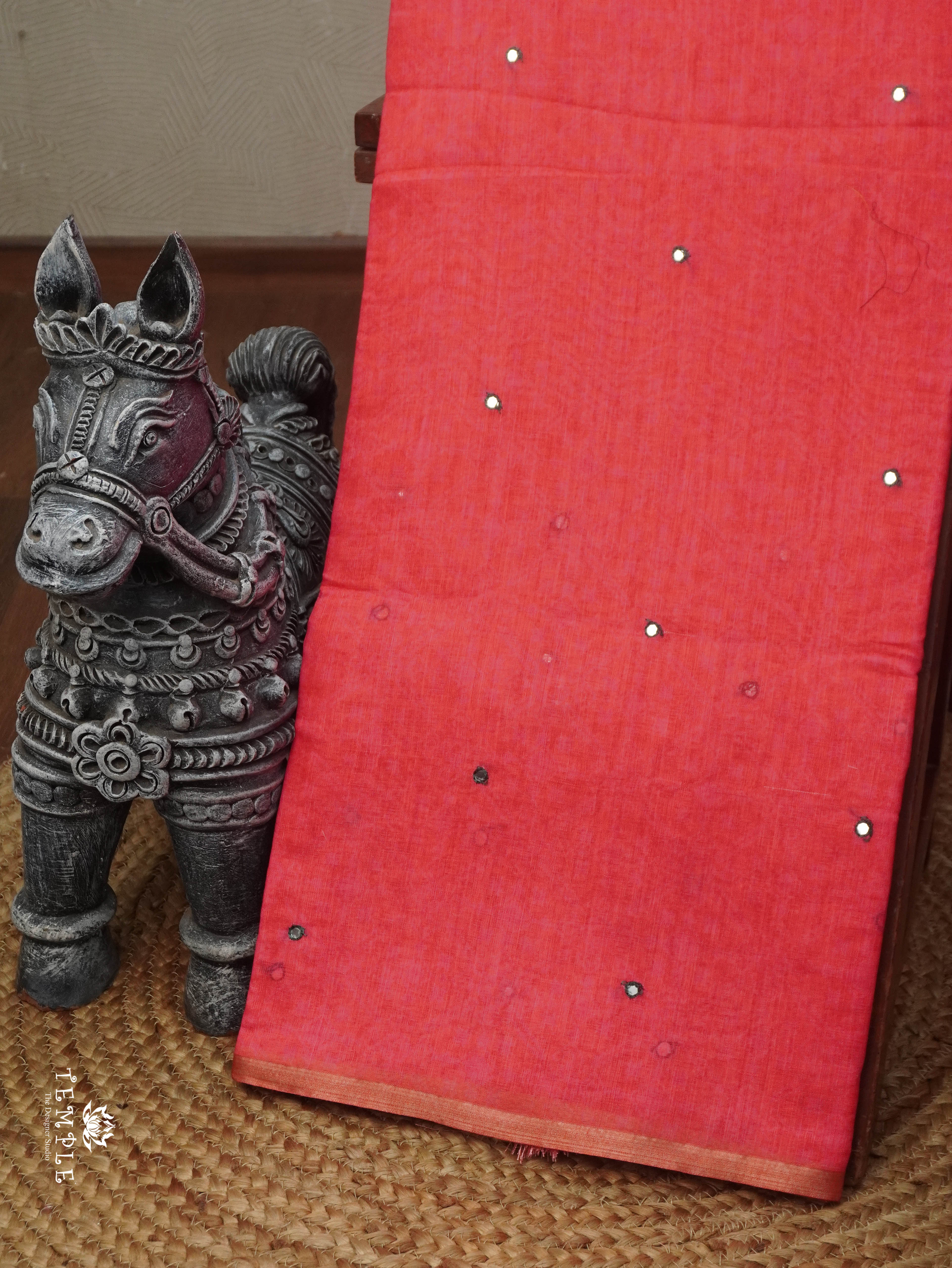 Linen Cotton Saree | TTDS3142