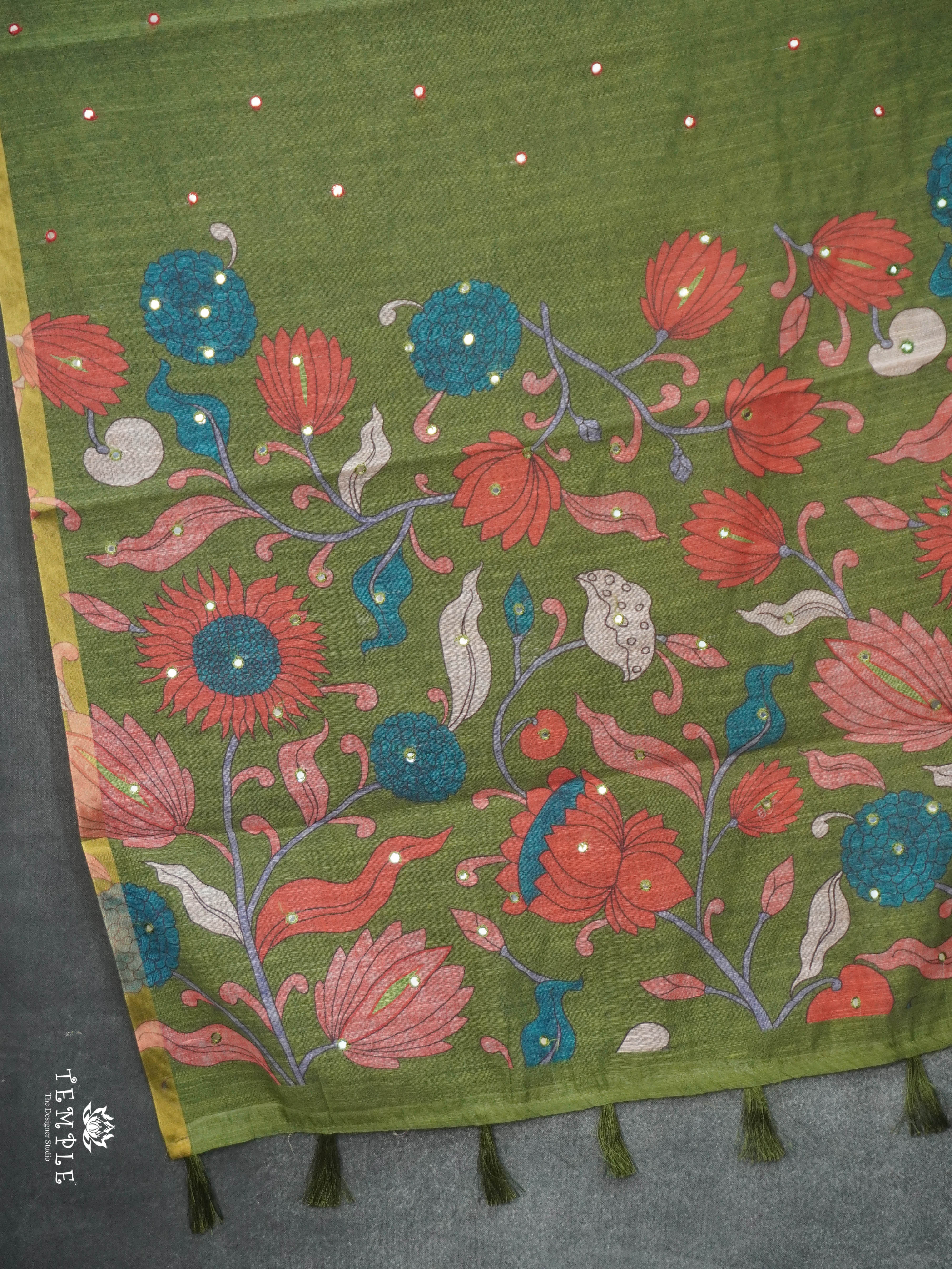 Linen Cotton Saree | TTDS3142