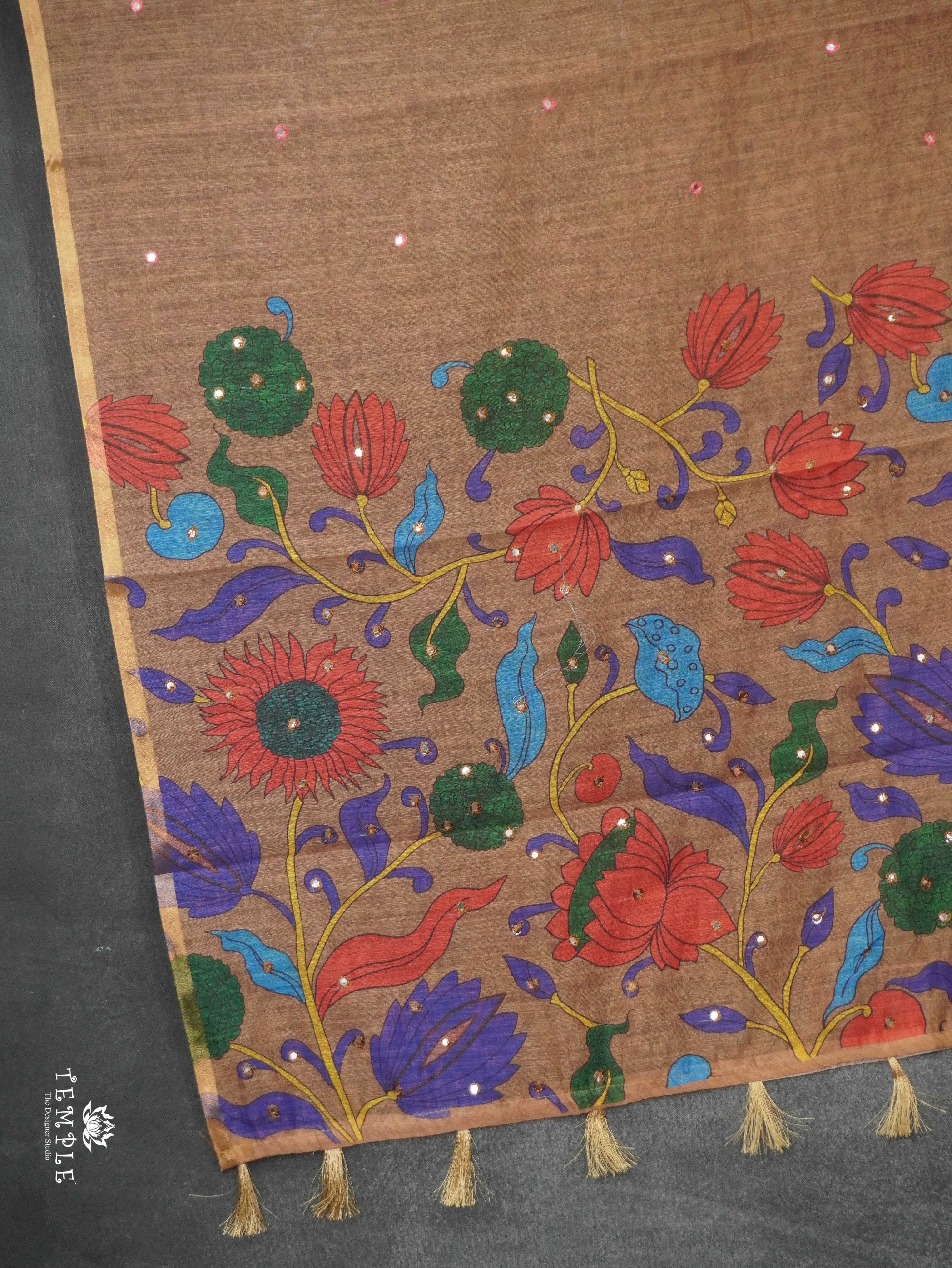 Linen Cotton Saree | TTDS3142
