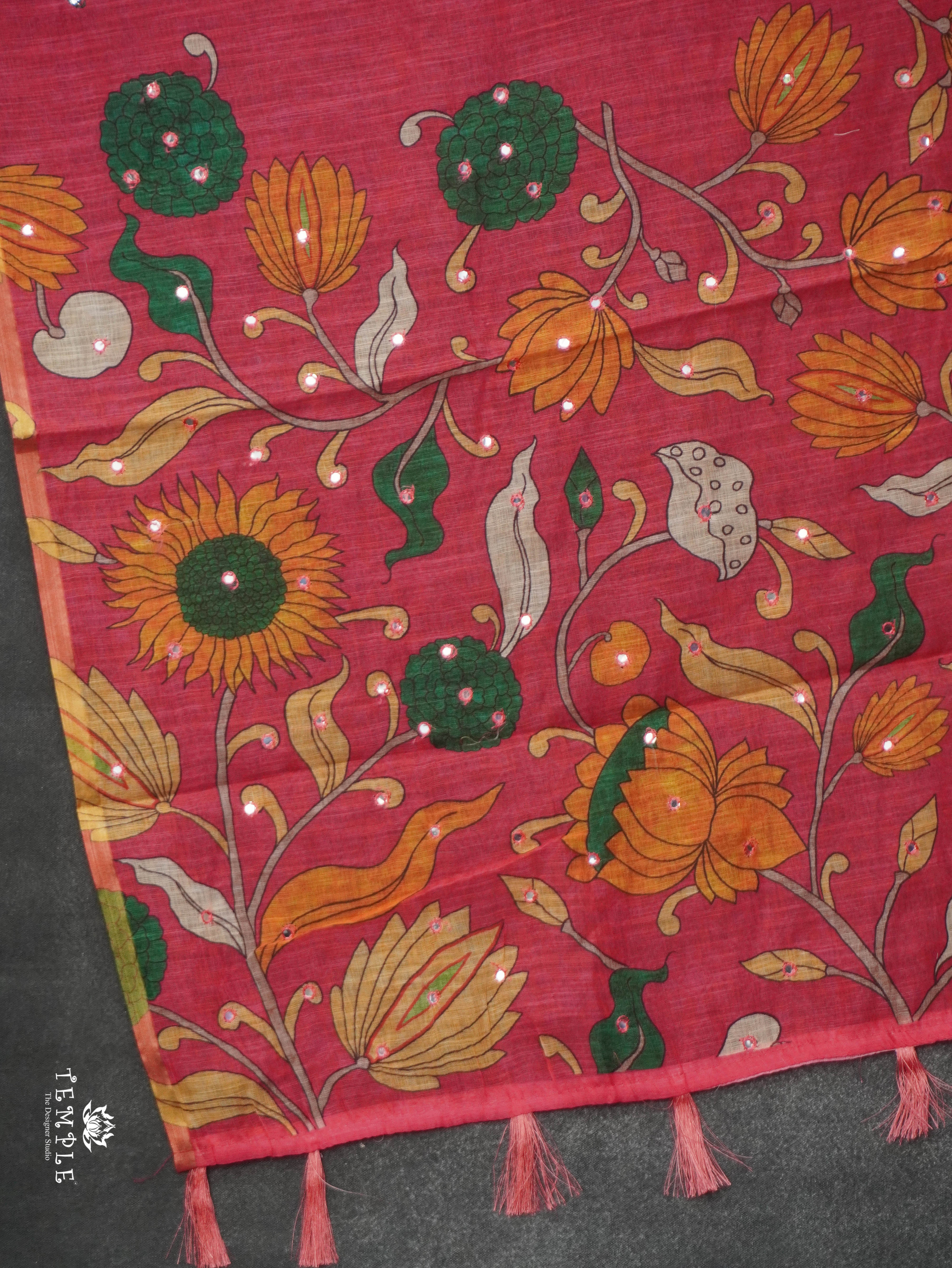 Linen Cotton Saree | TTDS3142