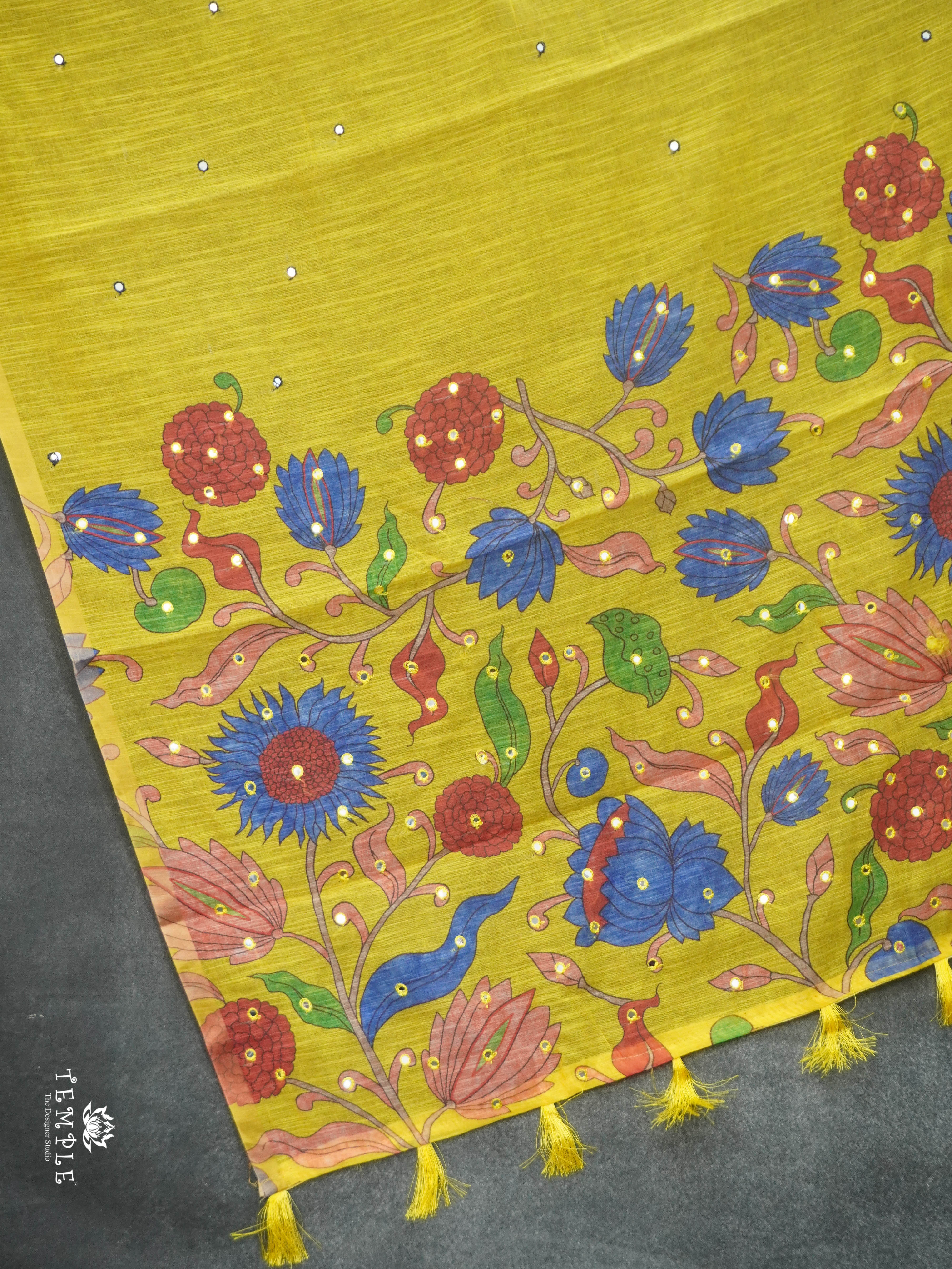 Linen Cotton Saree | TTDS3142