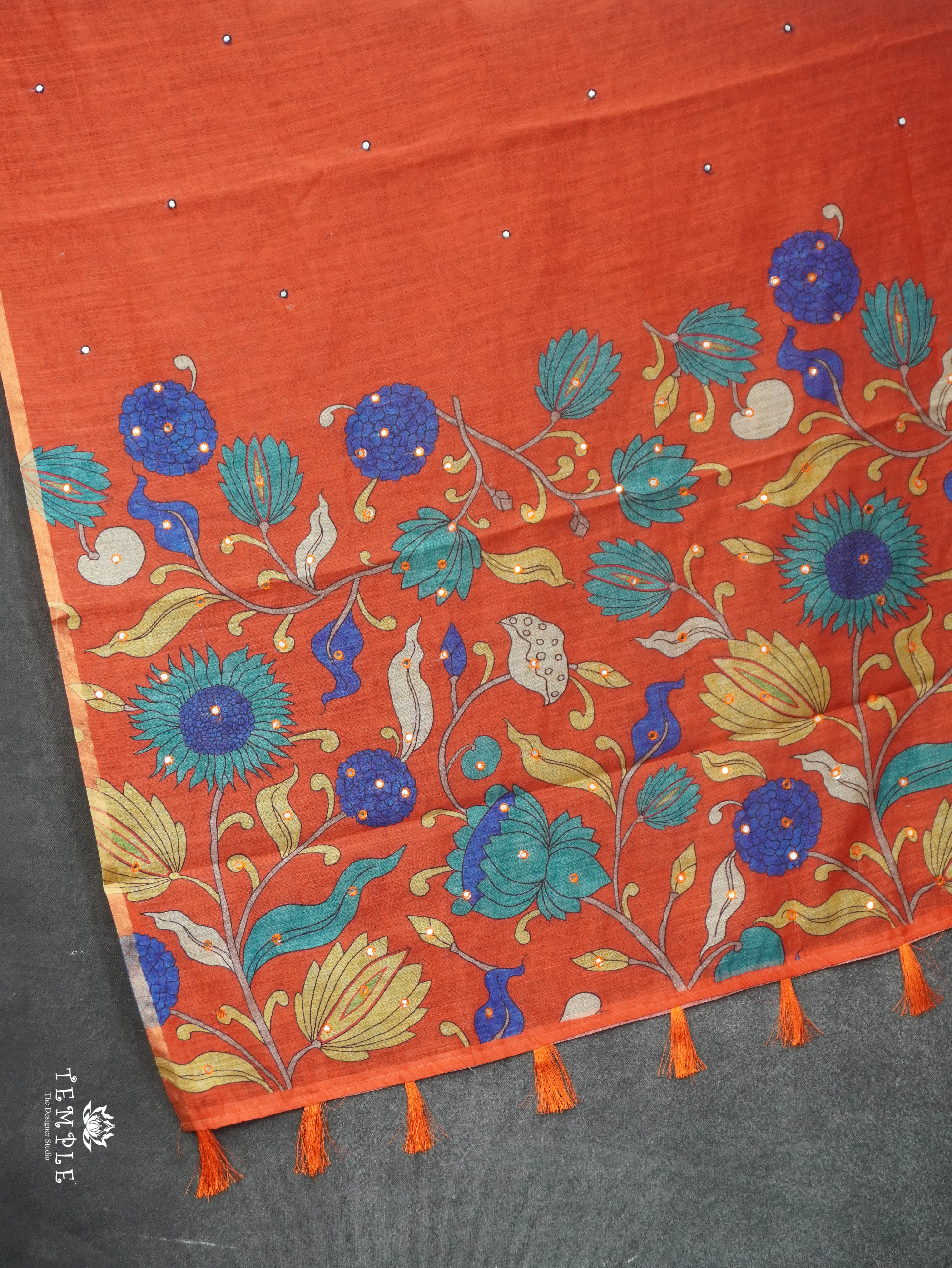 Linen Cotton Saree | TTDS3142