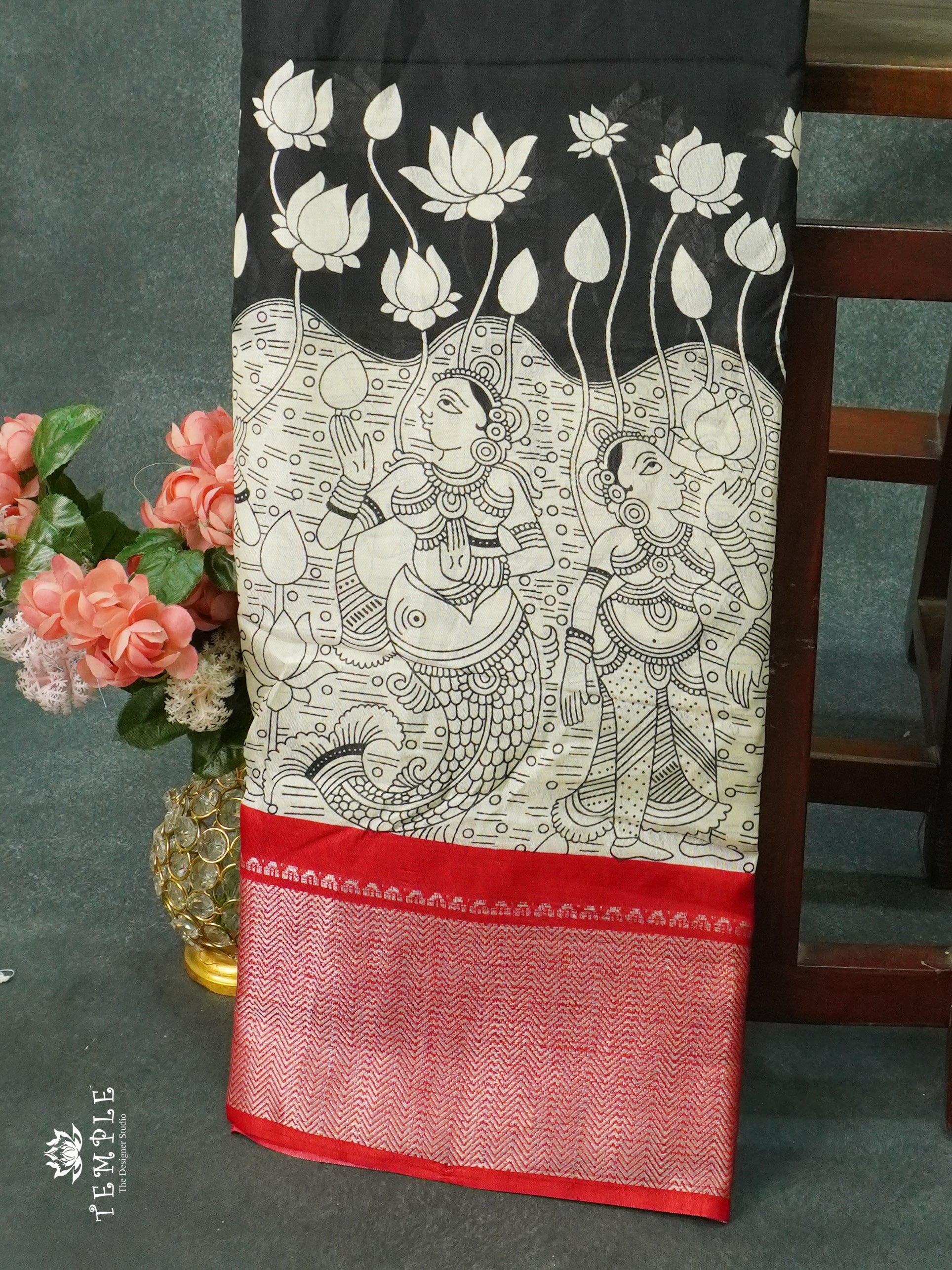 Kalamkari Printed Saree | TTDS1264