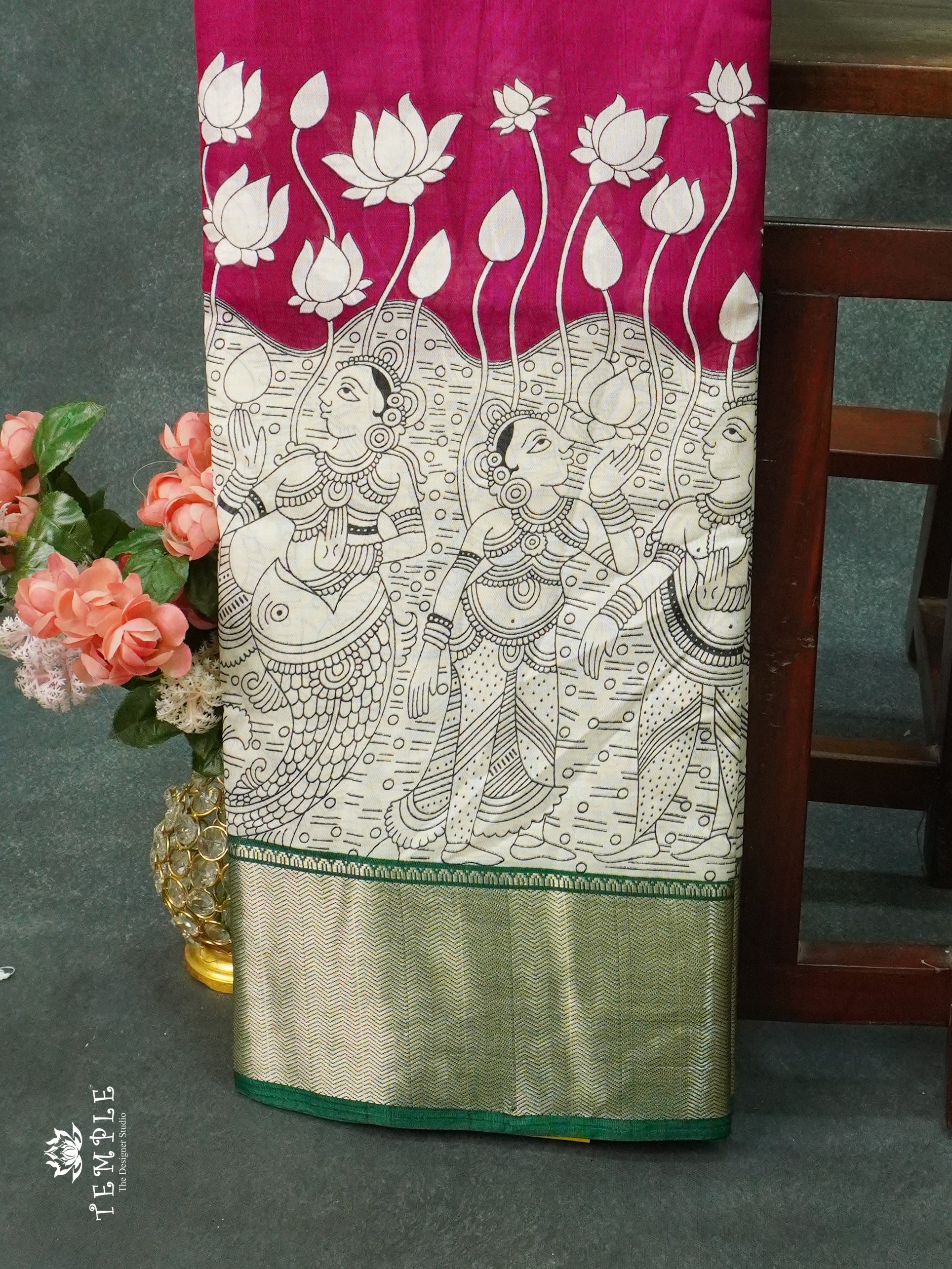 Kalamkari Printed Saree | TTDS1264