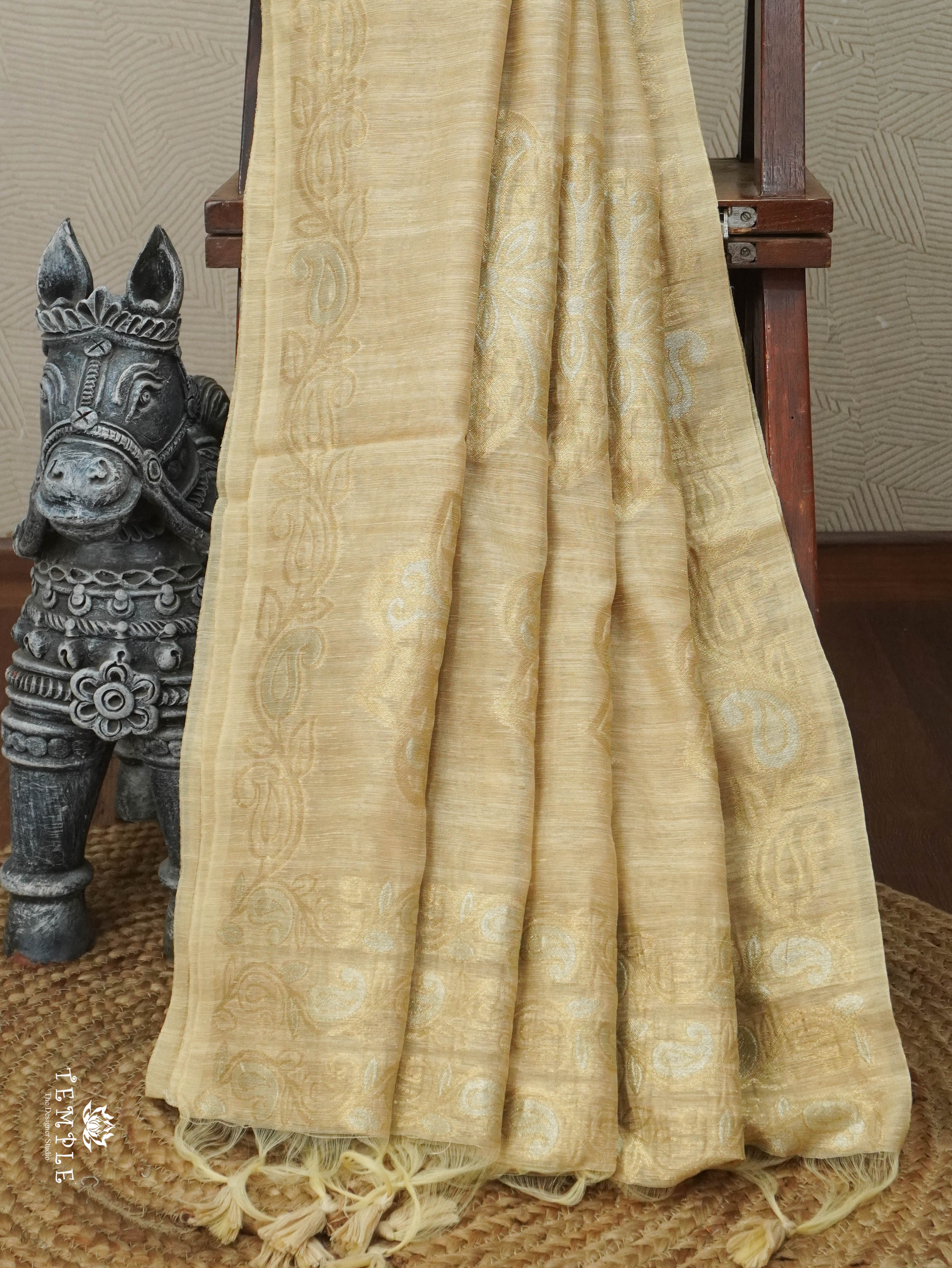 Linen Silk Saree | TTDS3151