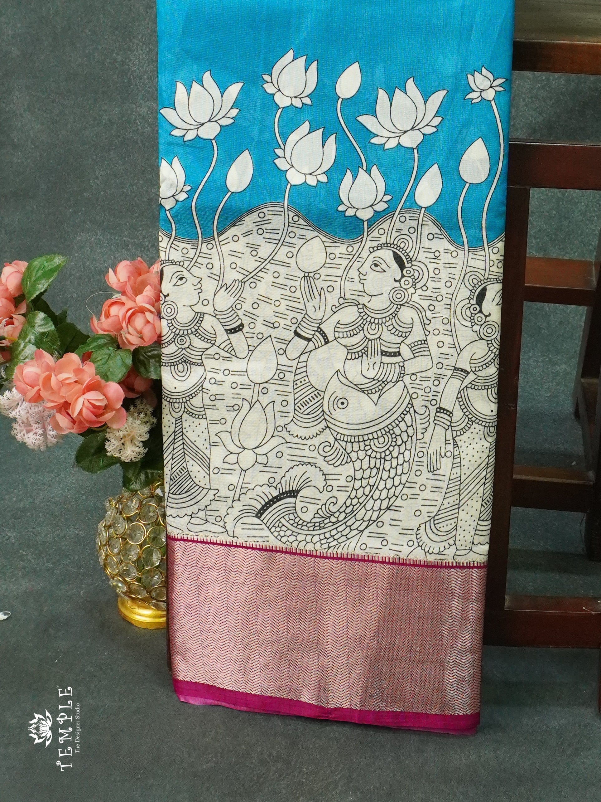 Kalamkari Printed Saree | TTDS1264