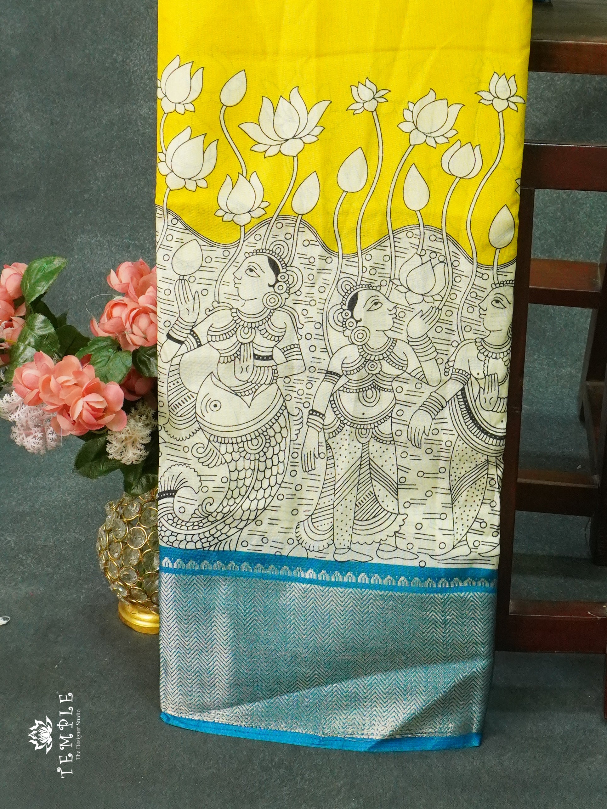 Kalamkari Printed Saree | TTDS1264