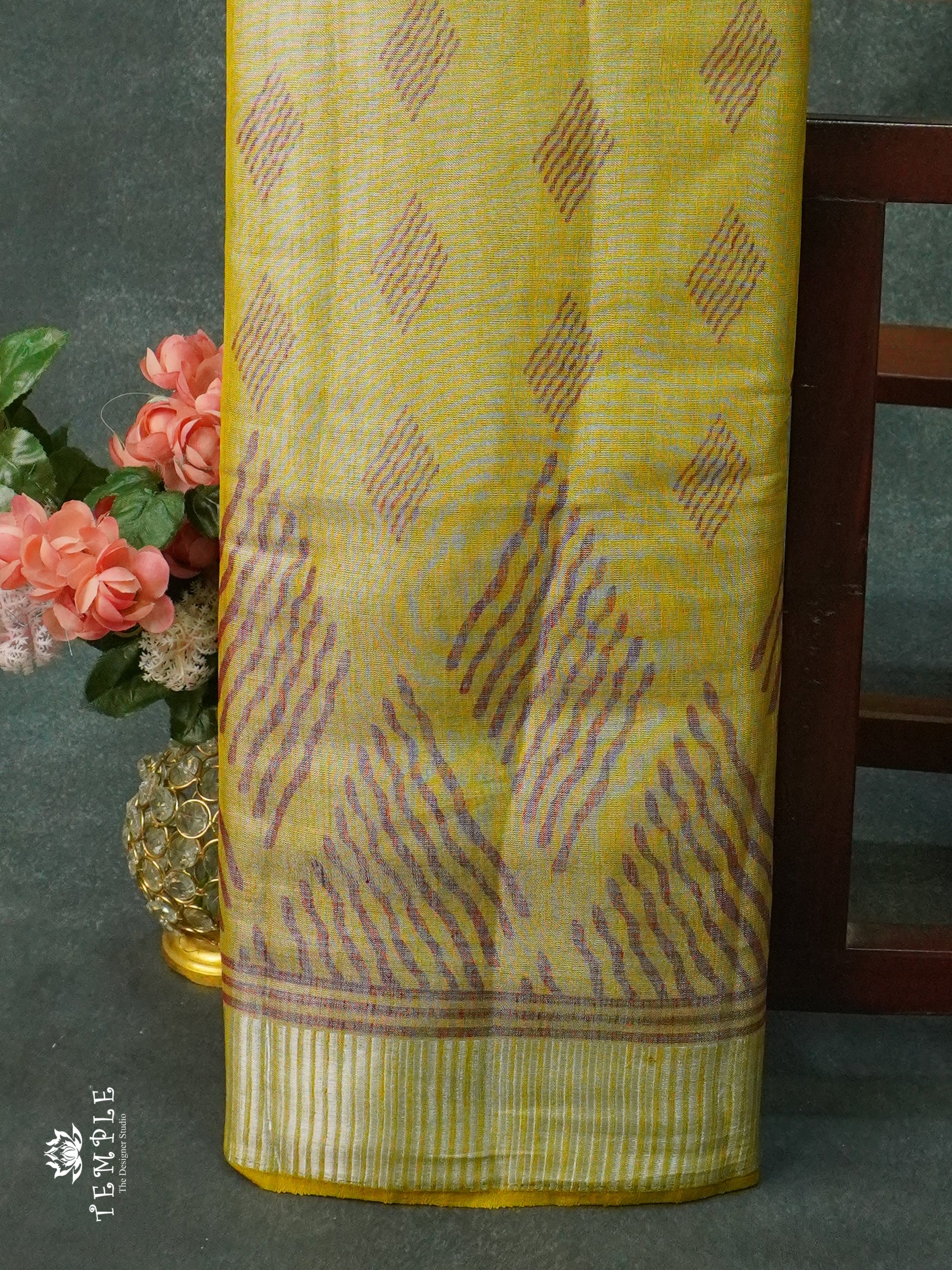 Printed Linen Tissue Saree | TTDS1263 | Sparkling Deals