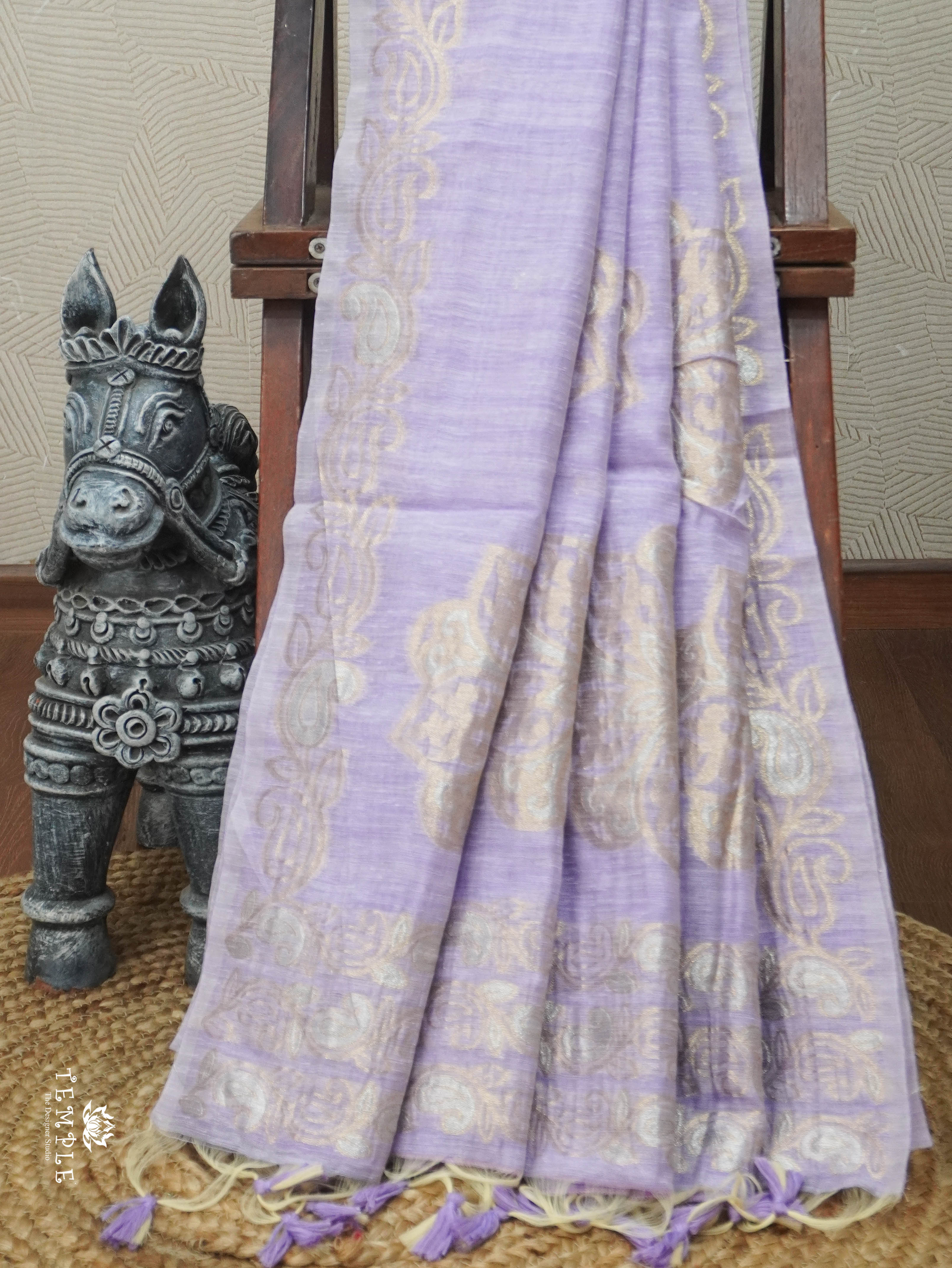 Linen Silk Saree | TTDS3151