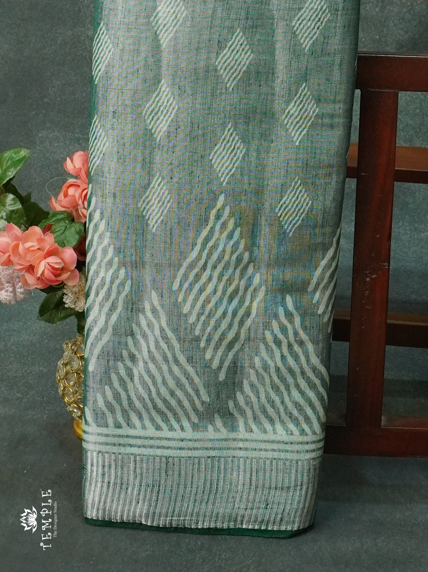 Printed Linen Tissue Saree | TTDS1263 | Sparkling Deals