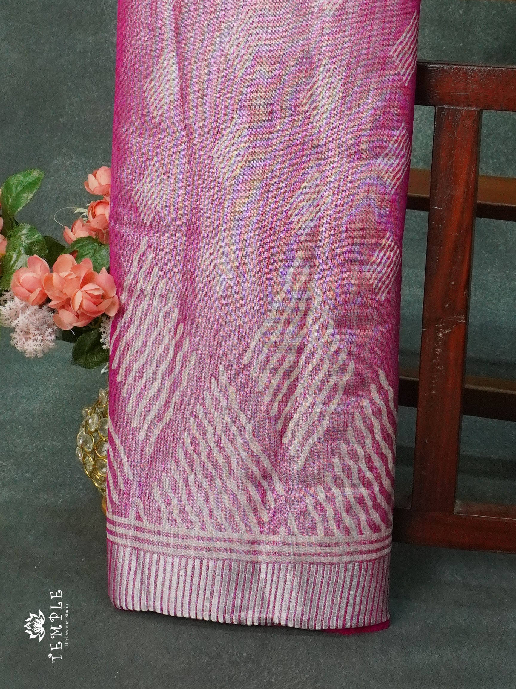 Printed Linen Tissue Saree | TTDS1263 | Sparkling Deals