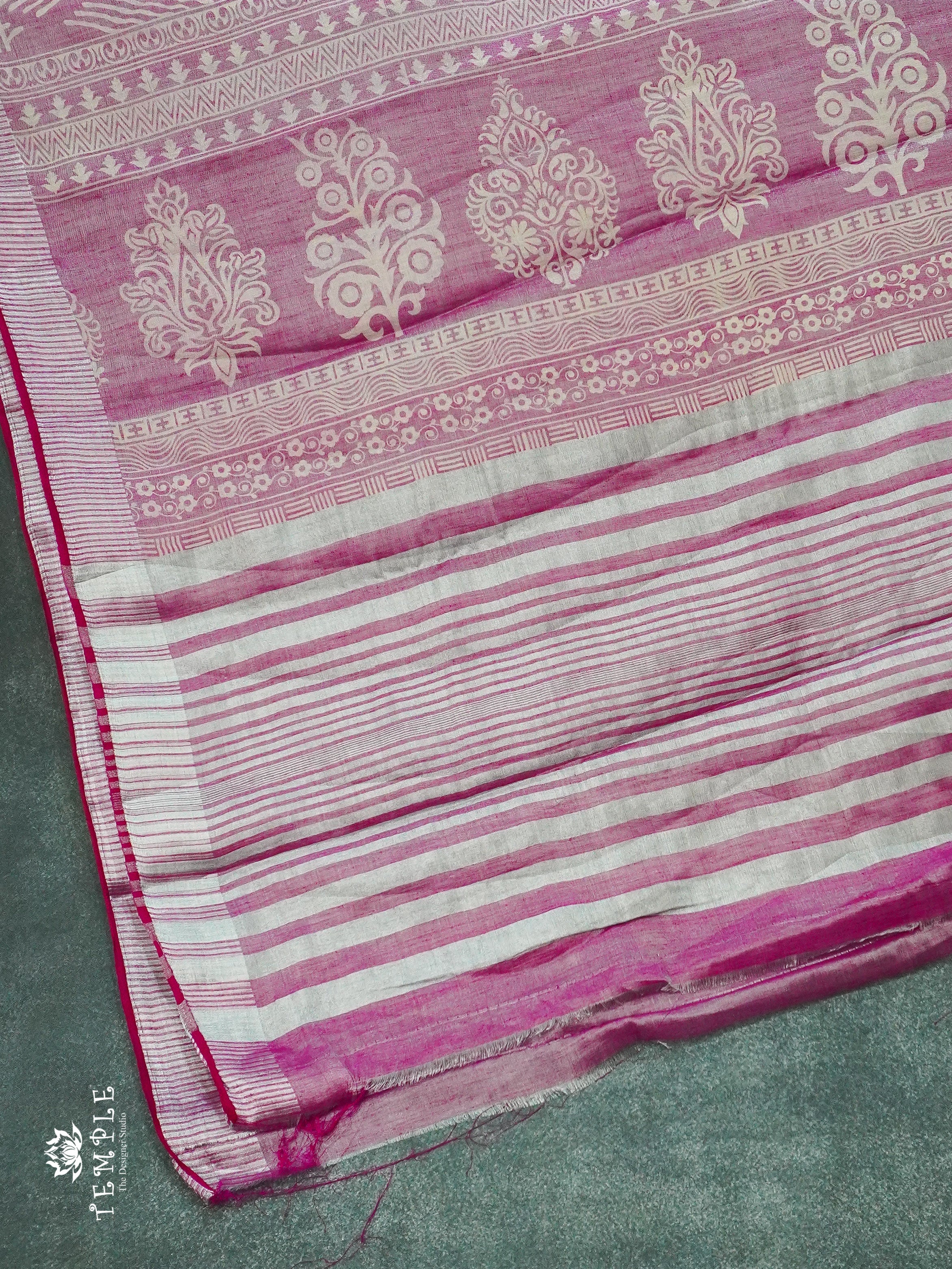 Printed Linen Tissue Saree | TTDS1263 | Sparkling Deals