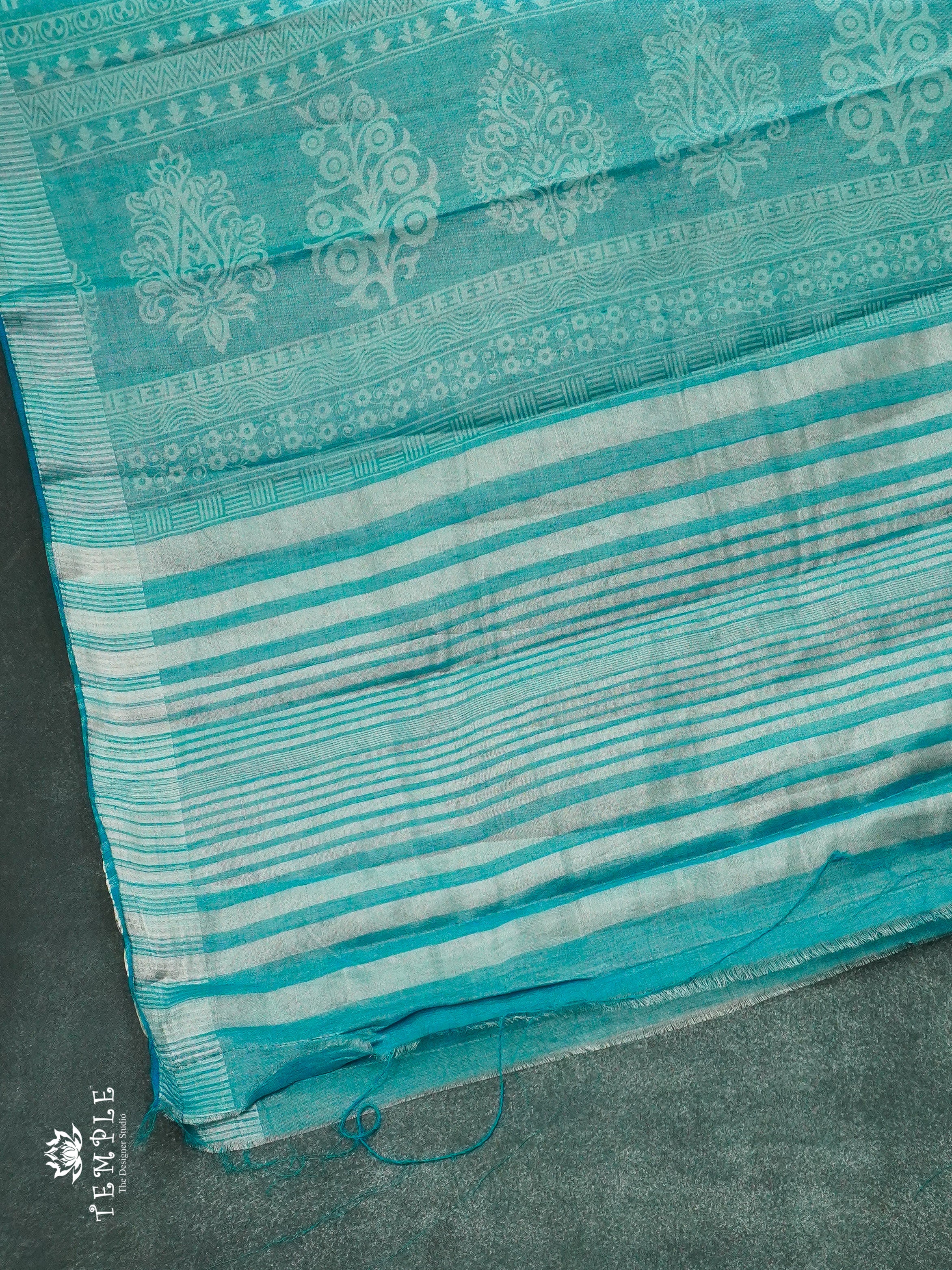 Printed Linen Tissue Saree | TTDS1263 | Sparkling Deals