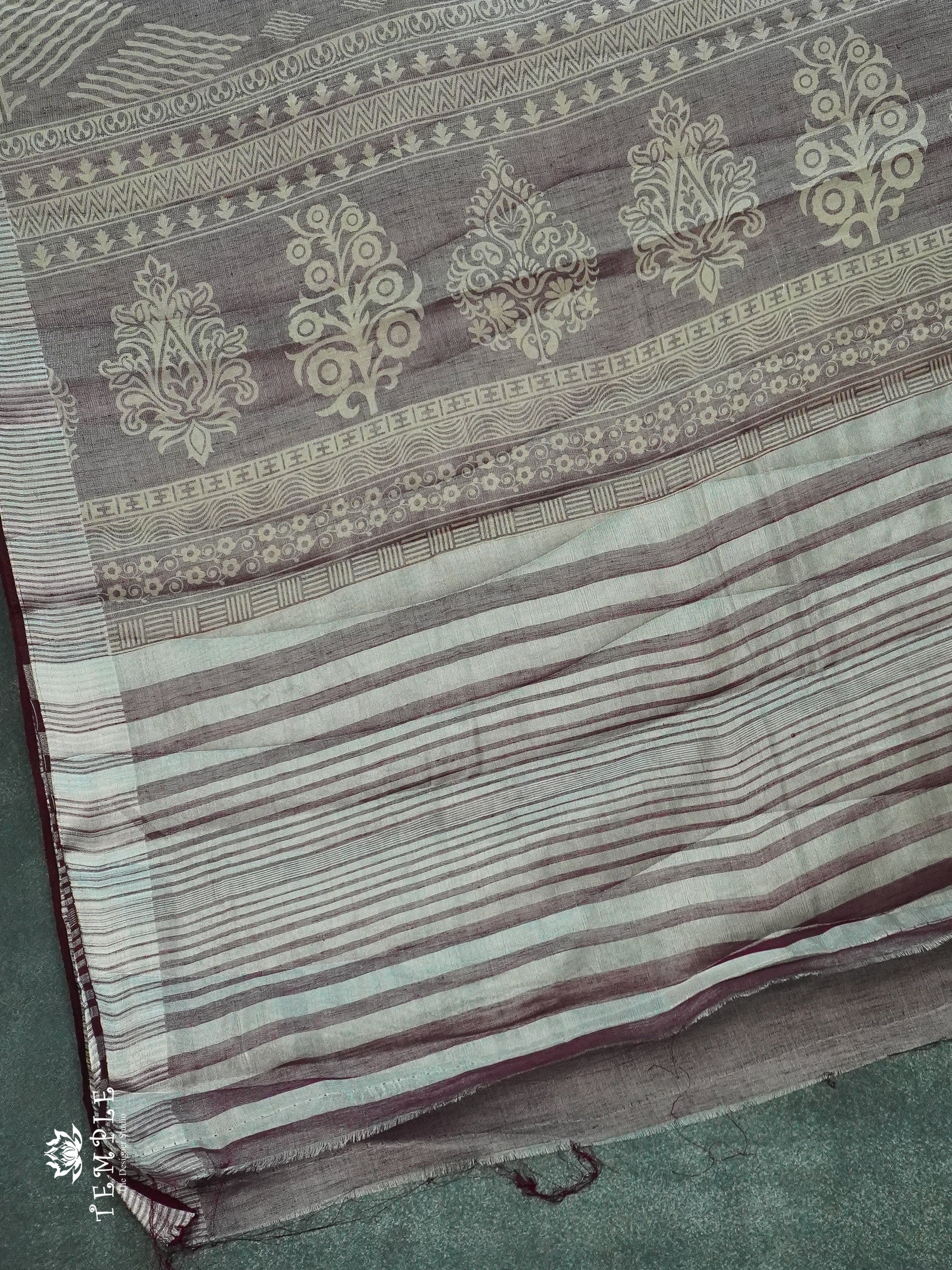 Printed Linen Tissue Saree | TTDS1263 | Sparkling Deals